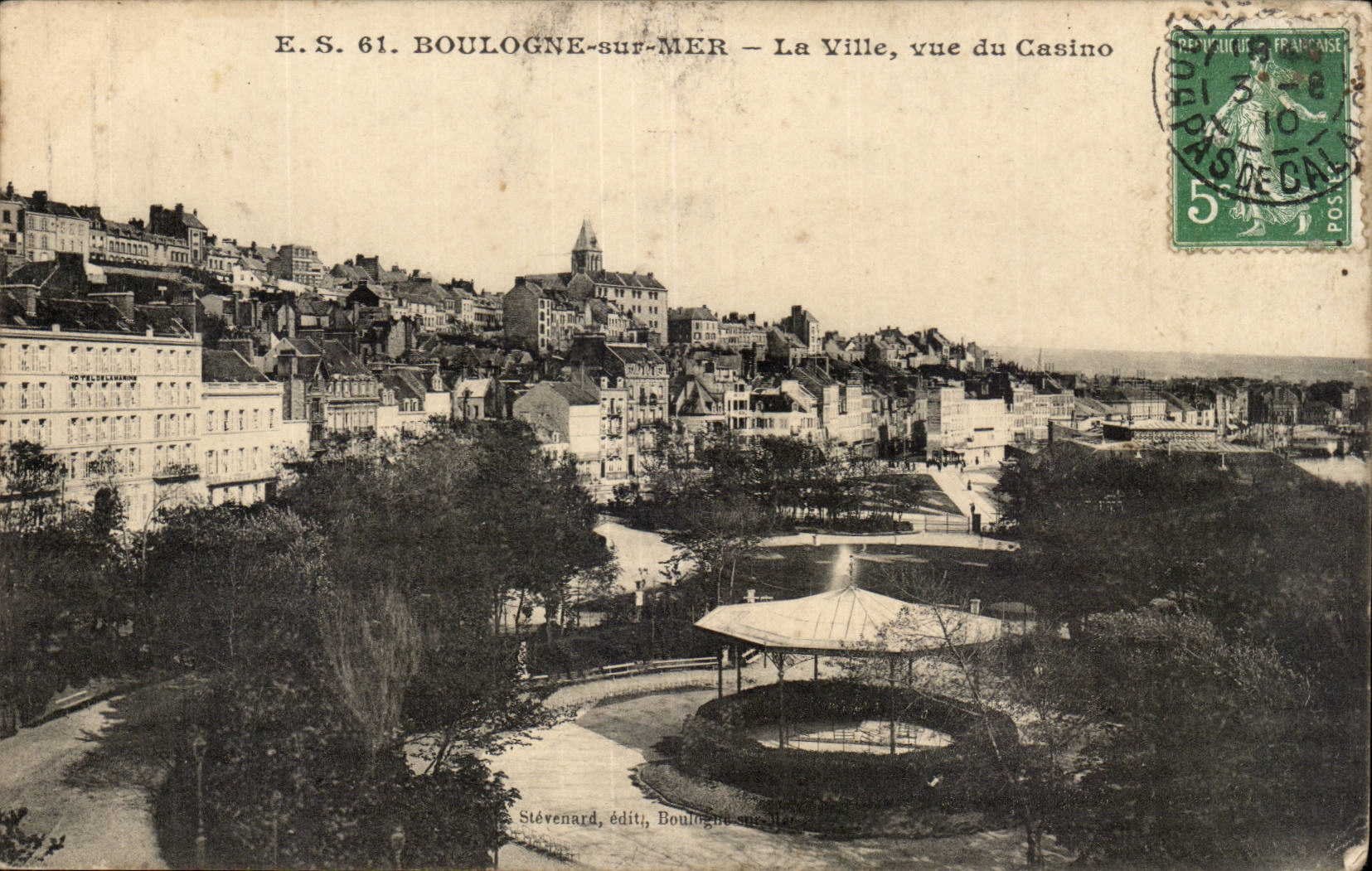 Pas-de-Calais - Boulogne-sur-mer - the City seen of the Casino - CPA
