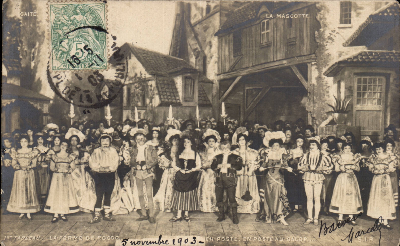 Costumes - Theater - the farm of Rococo - 1903 - CPA
