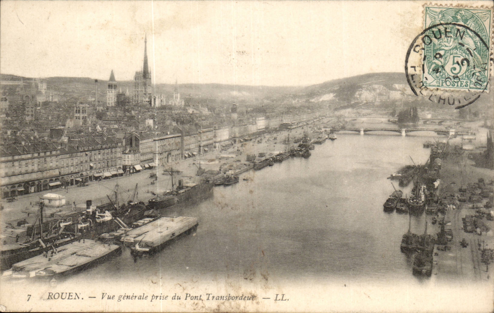 Rouen - View taken Transporter bridge - CPA