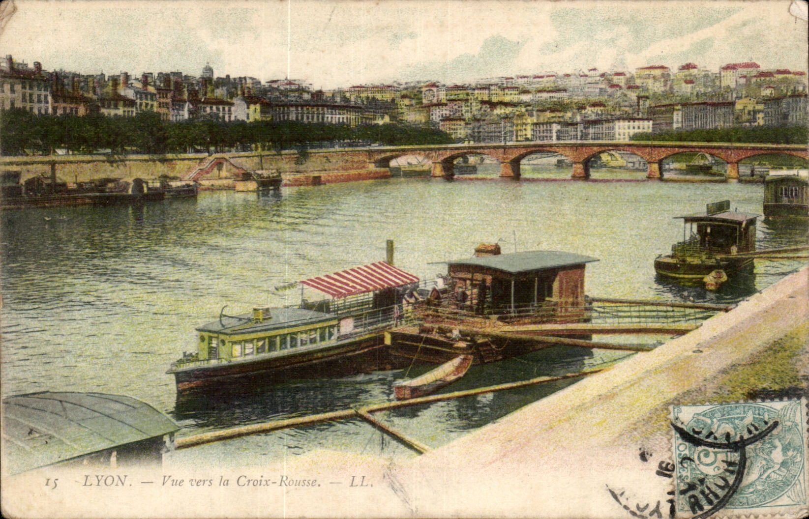 Lyon - Anblick in Richtung zum Russet-red Kreuz - CPA