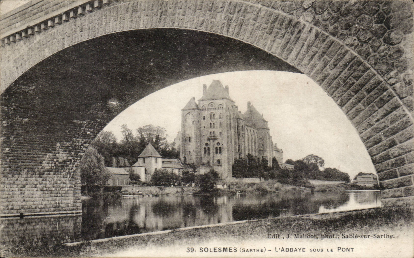 Solesmes CPA Abbey under the bridge