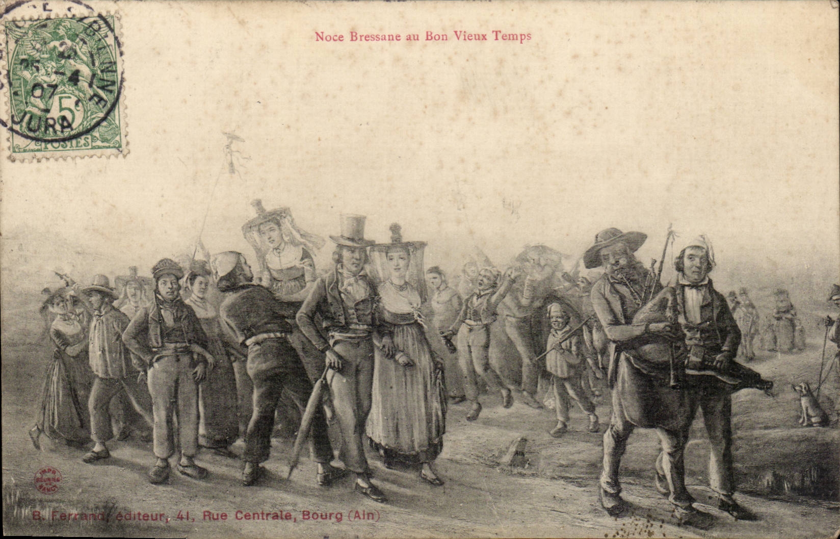 CPA Bressane Wedding at the good old day (folklore)