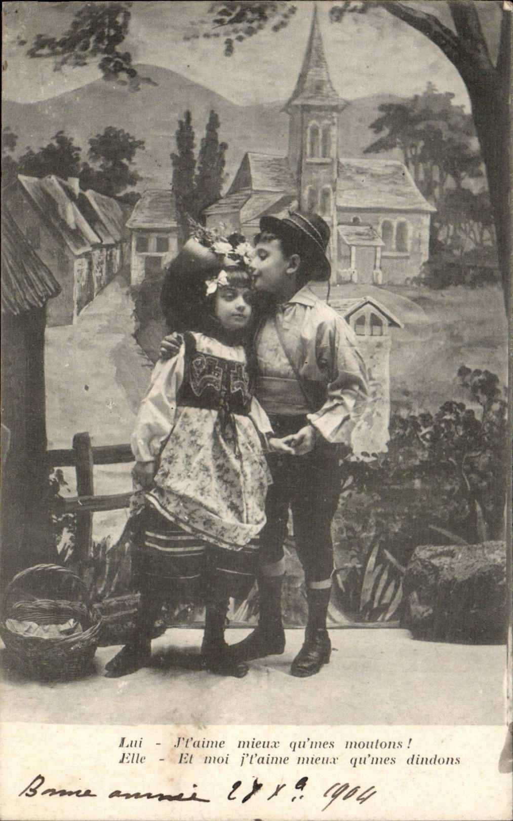 CPA Phantasie-Folklore