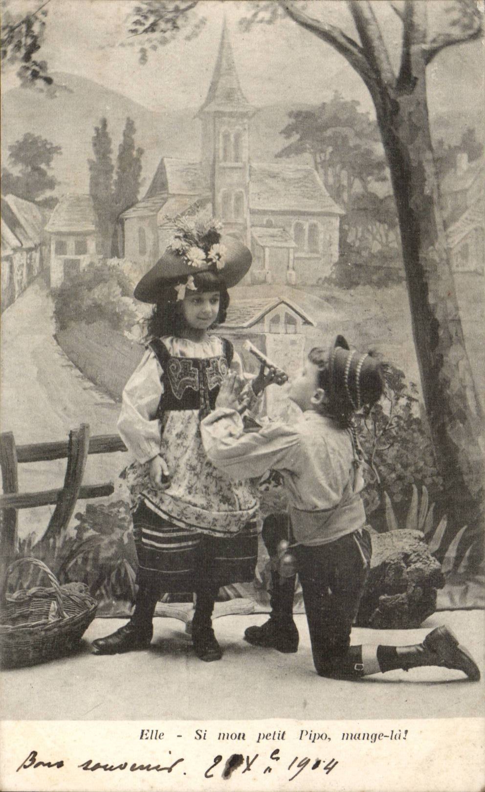 CPA Phantasie-Folklore