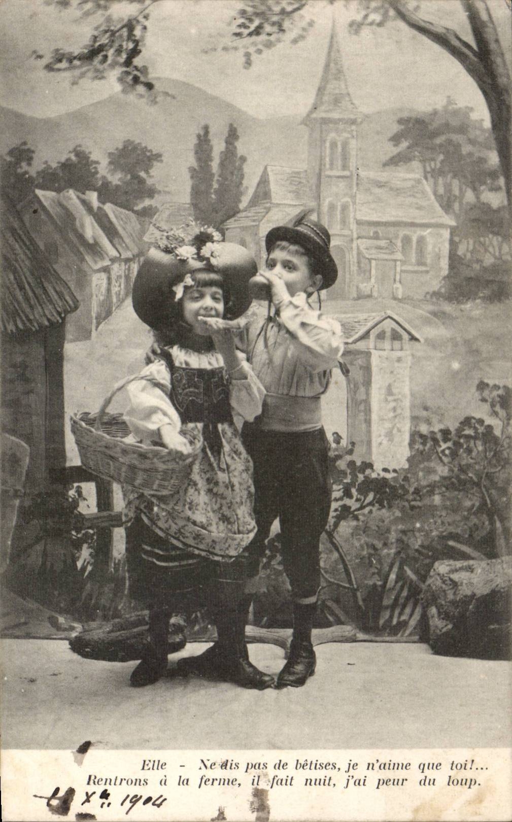 CPA Phantasie-Kind-Folklore