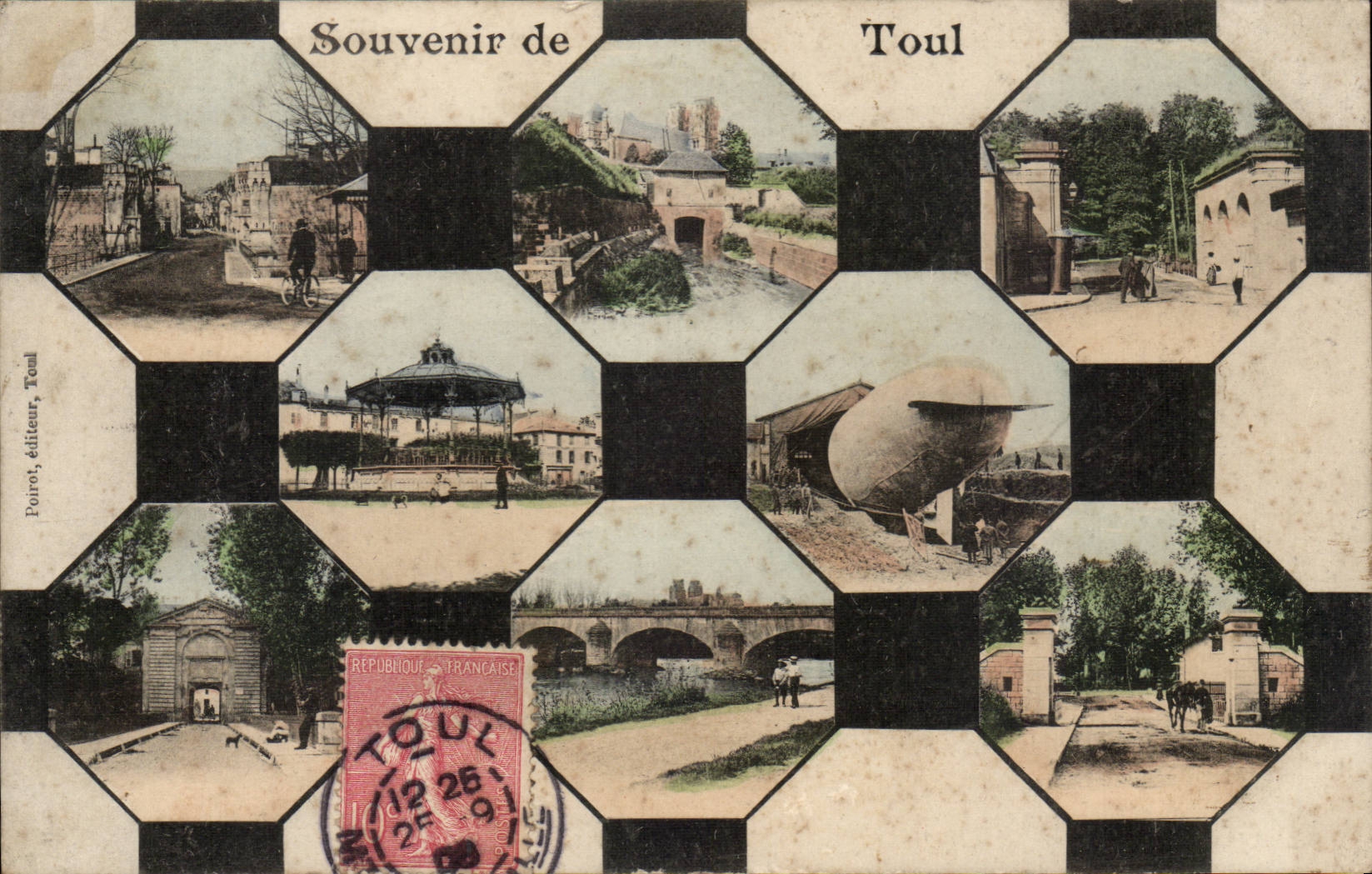 CPA Andenken von Toul (Ballon-Zeppelin)