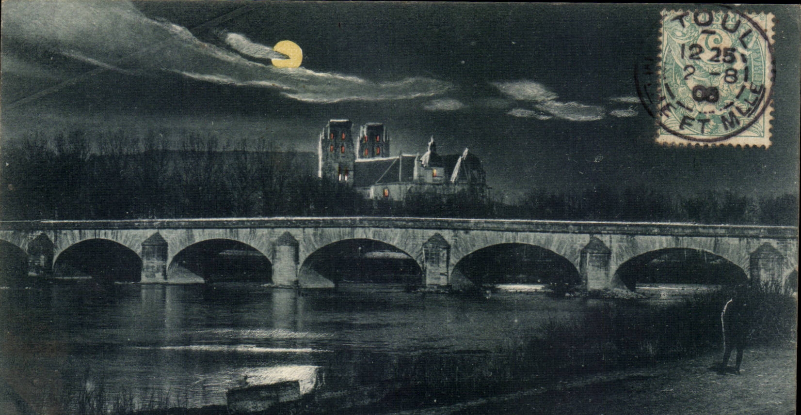 Toul CPA die grosse Brucke auf der Mosel