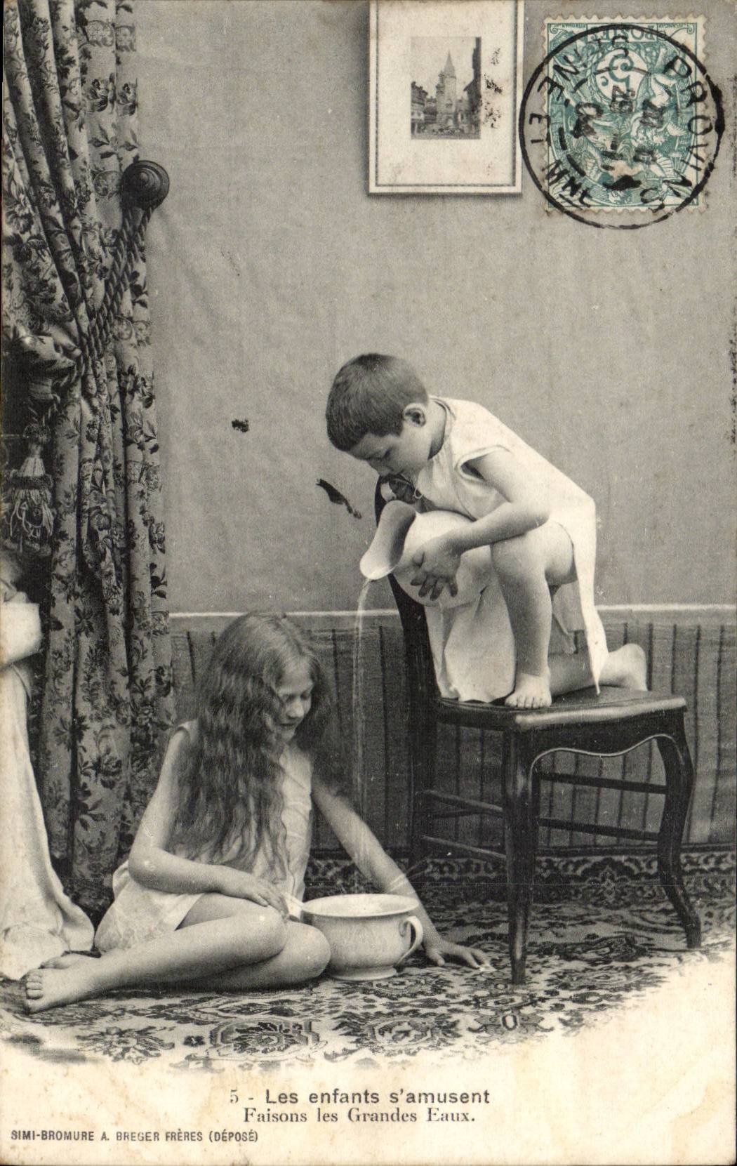 CPA Folklore-Phantasie die Kinder haben Spass