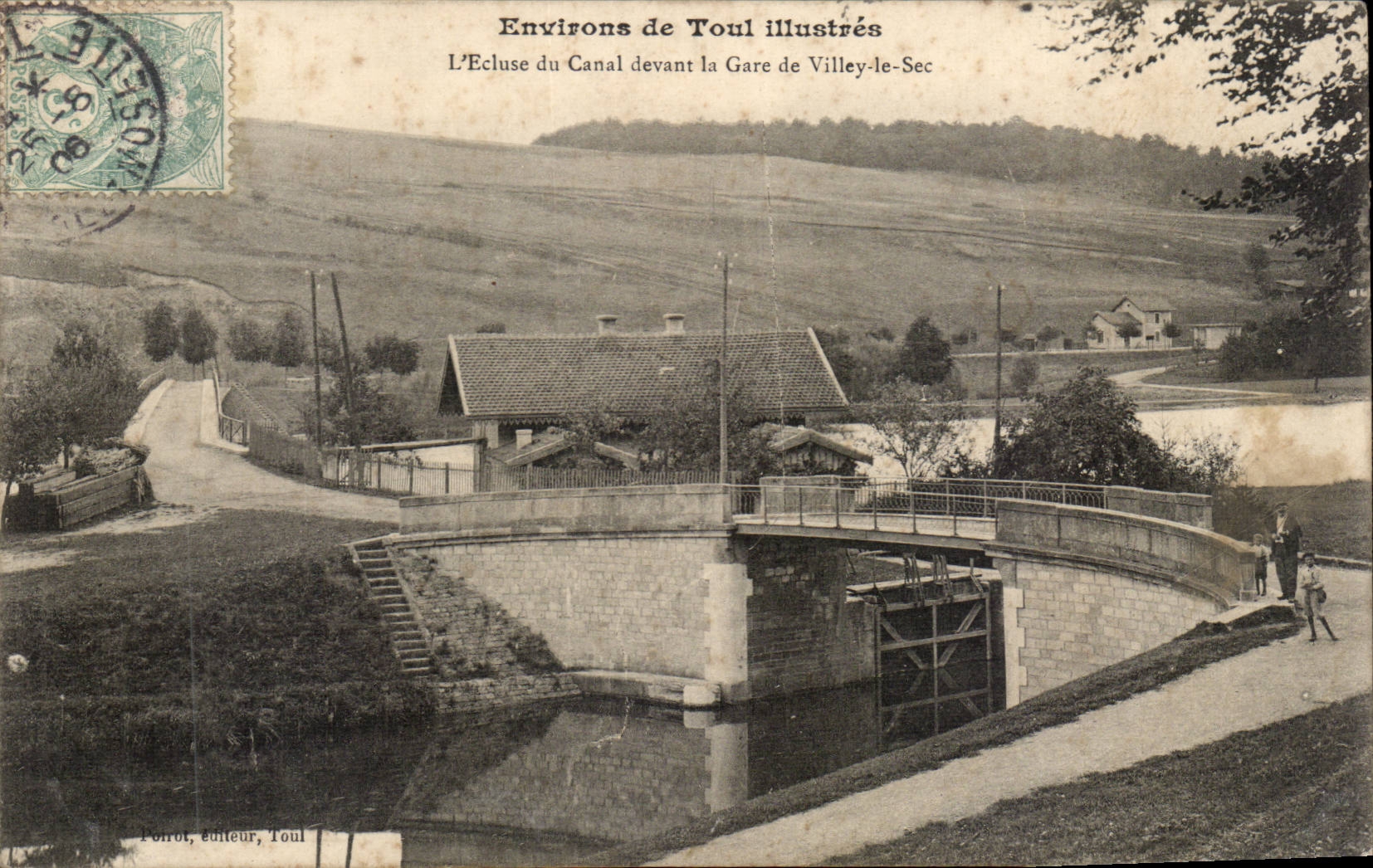 Toul - the Lock of the Canal in front of Train station of Viley de Sec - CPA