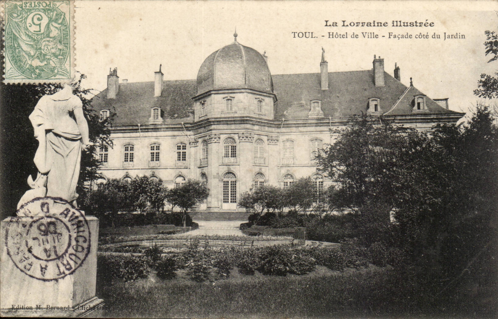 Toul - Town hall - Frontage dimensions Garden - CPA