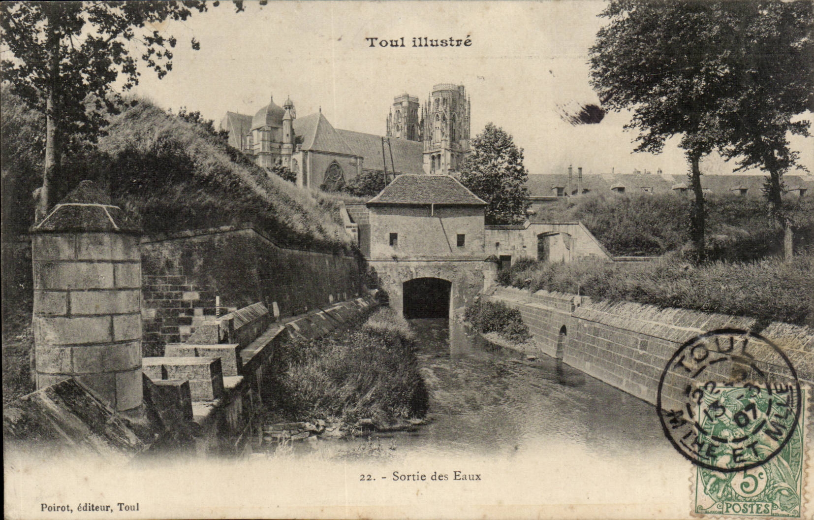 Toul - Exit of water - CPA