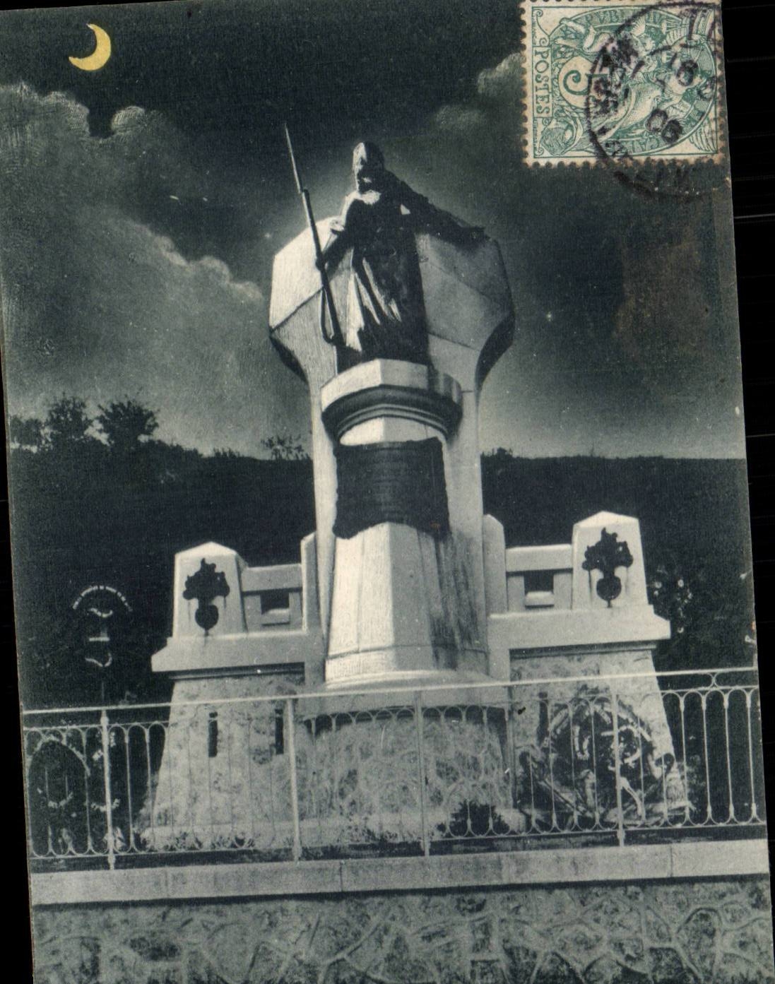 Famous surroundings of Toul - Monument of Fontenoy - the Night - the moon - CPA