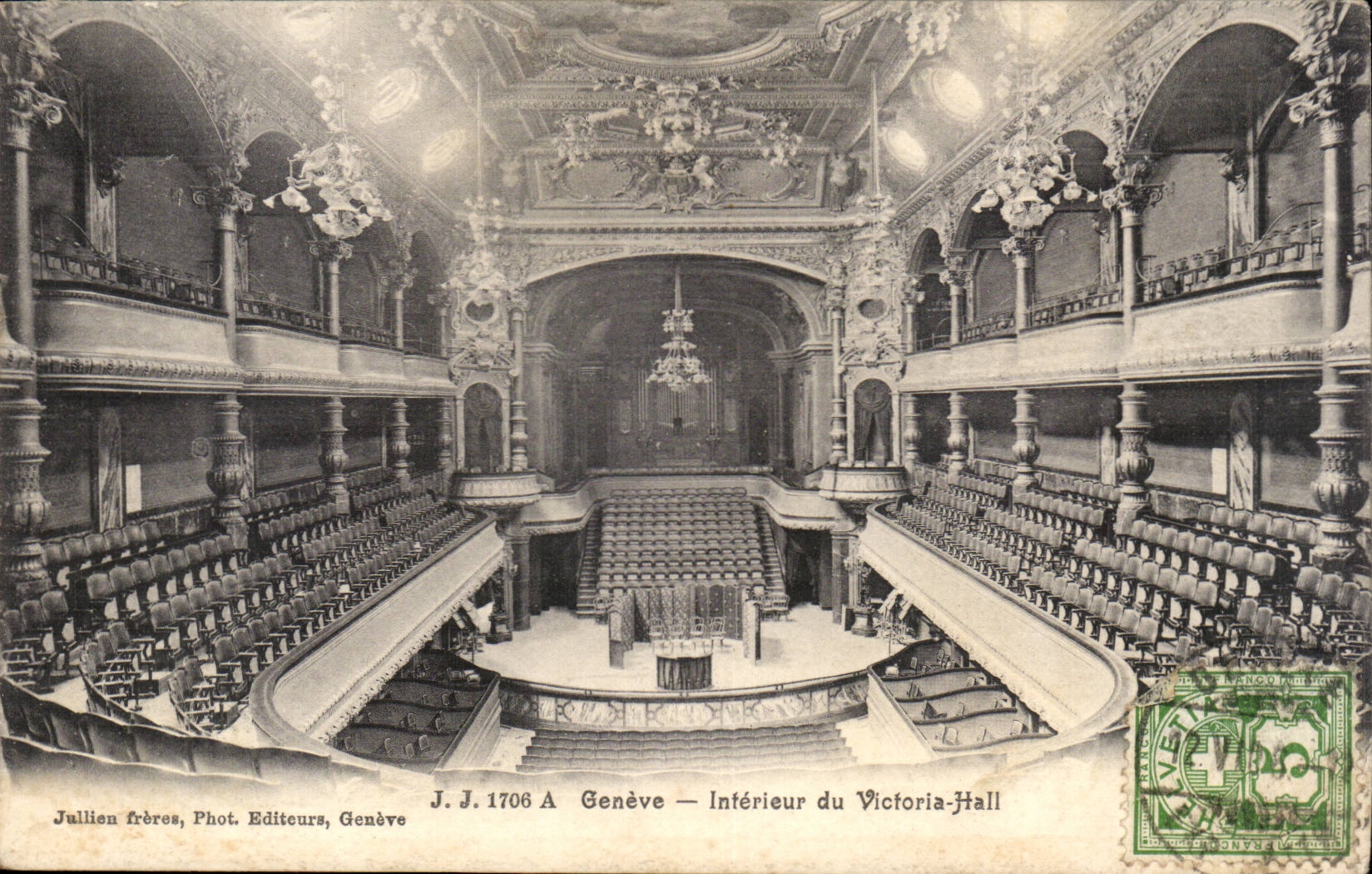 Switzerland - Schweiz - Interior Geneva of Victoria Hall - CPA