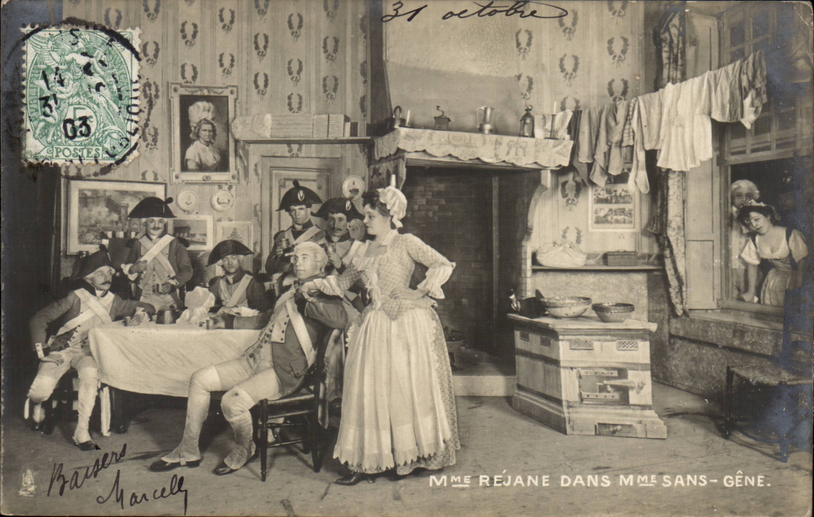 Costumes - Theater - Mrs Rejane in Mrs Without Gene - CPA