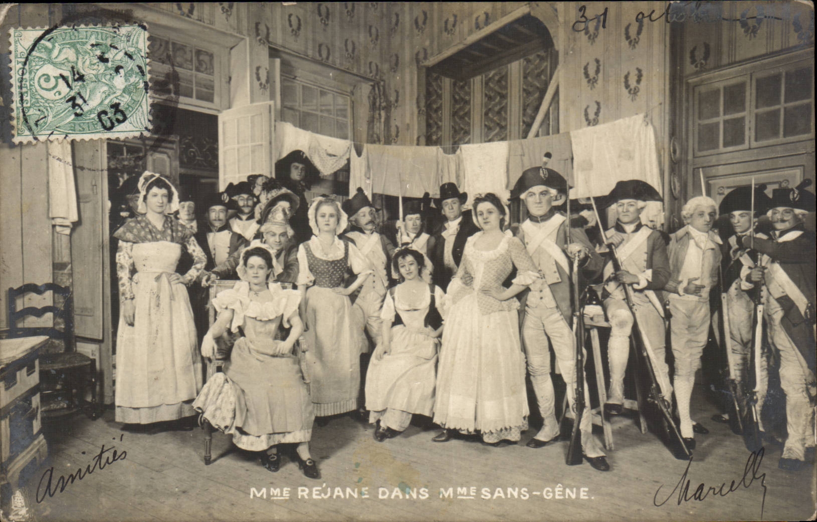 Costumes - Theater - Mrs Rejane in Mrs without Gene - CPA