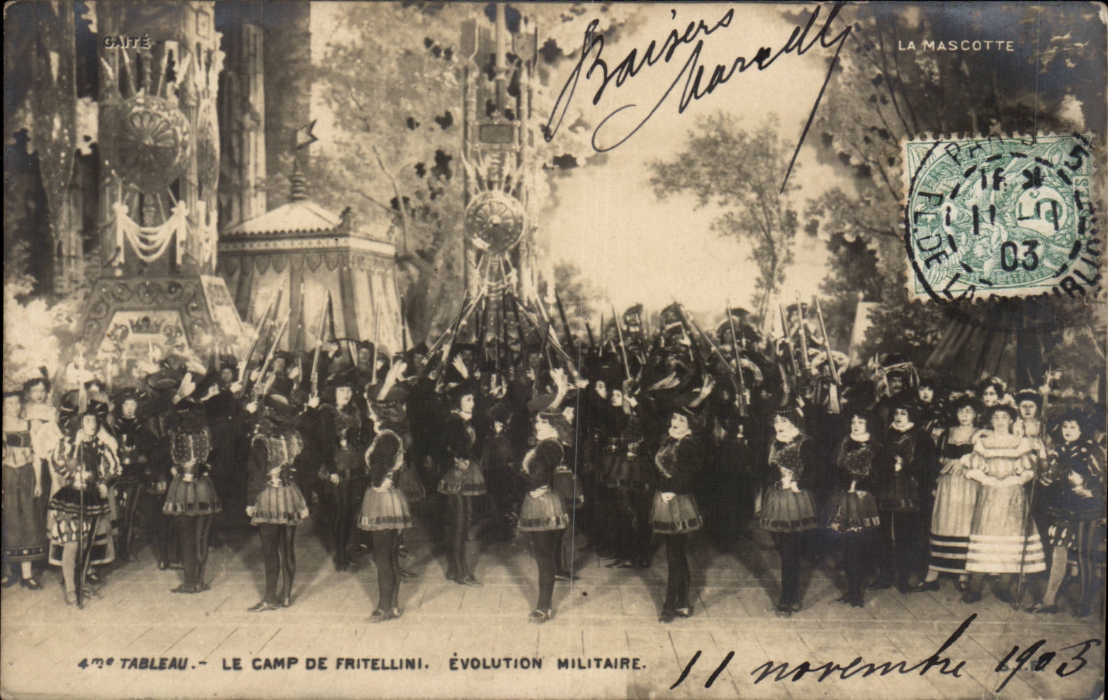 Tableau - Arts - Le Camp de Fritellini - Evolution Militaire - CPA