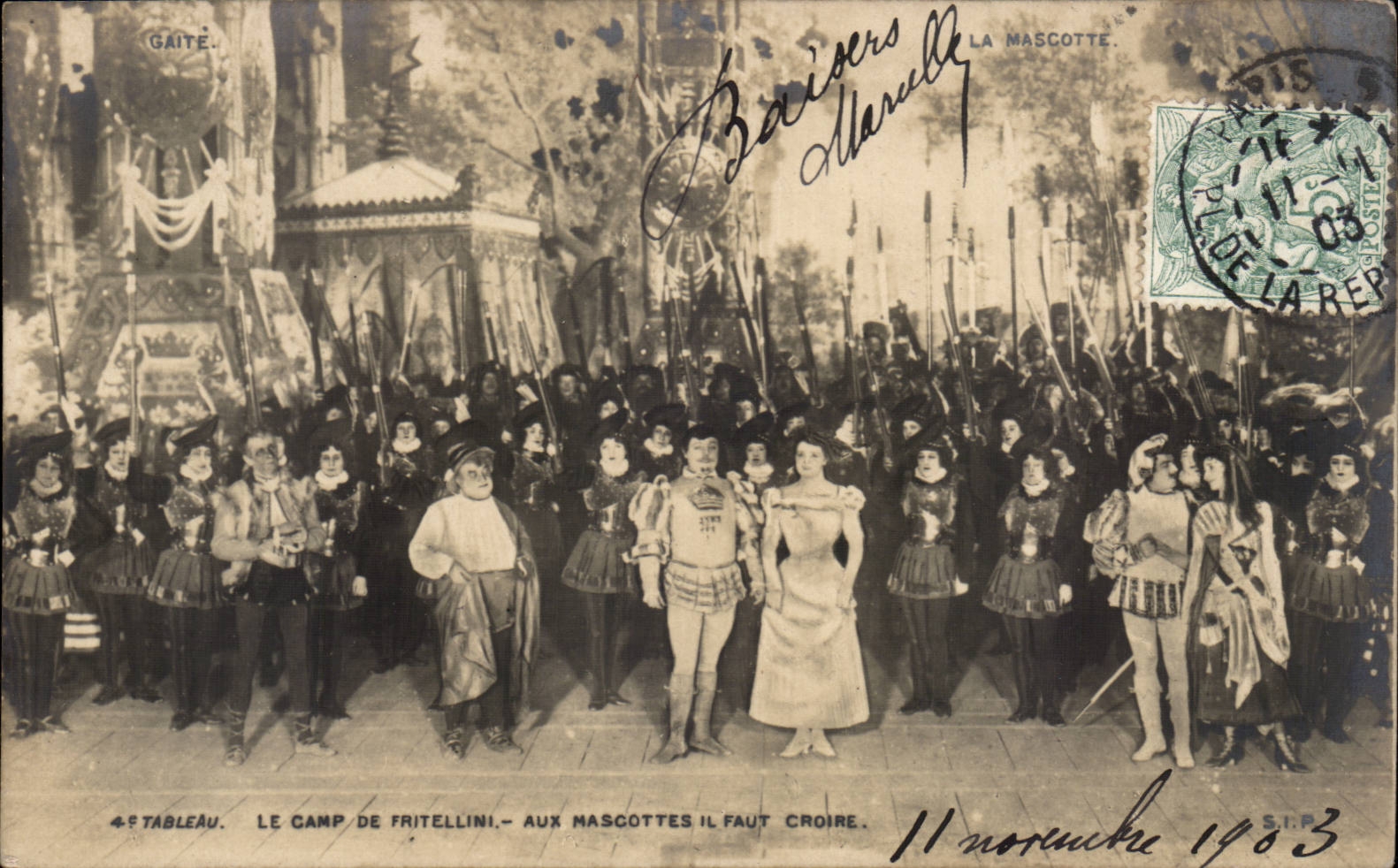 Tableau - Arts - Le Camp de Fritellini - Aux Mascottes il faut croire - CPA 