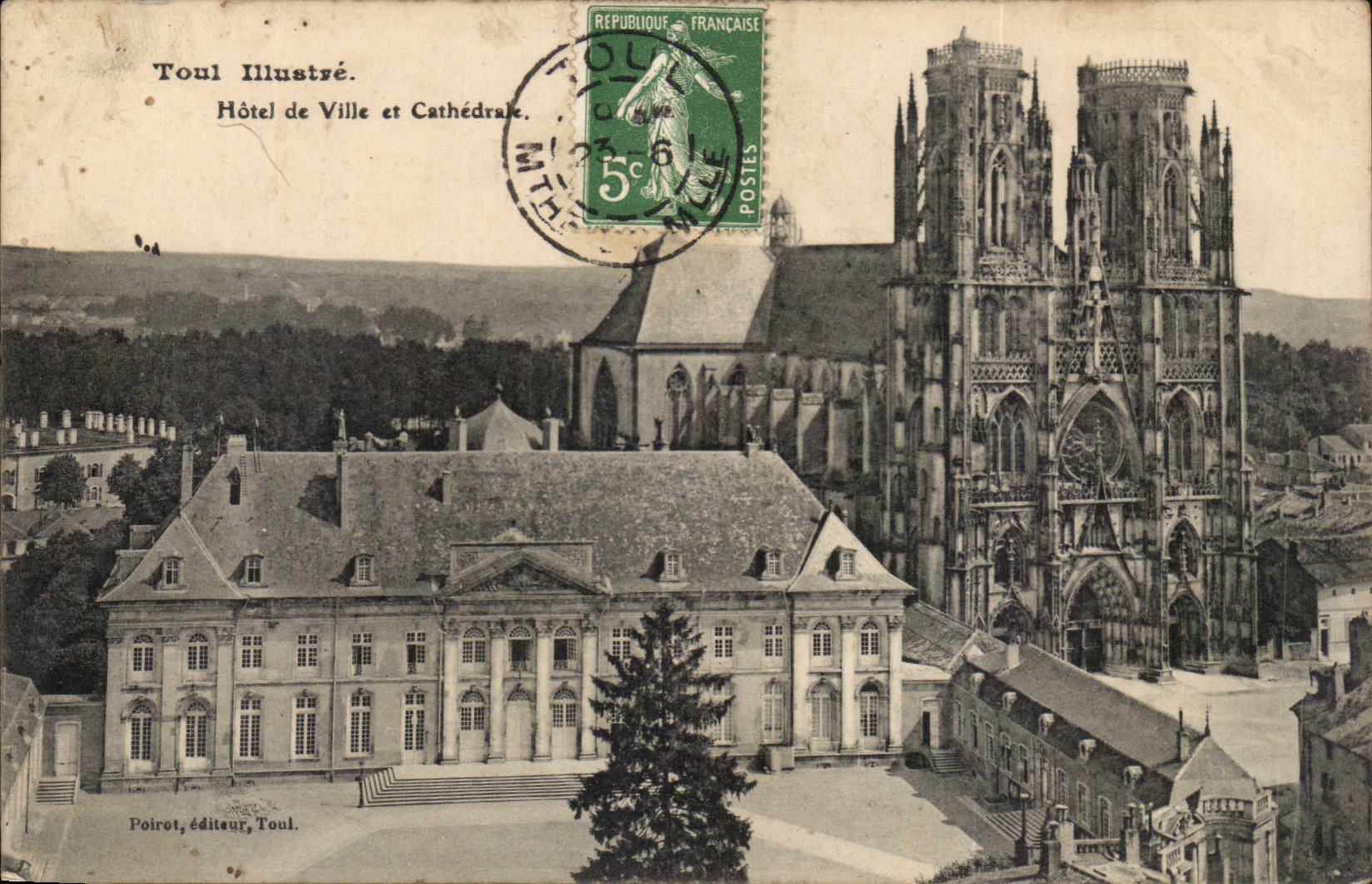 Toul - Town hall and Cathedral - CPA