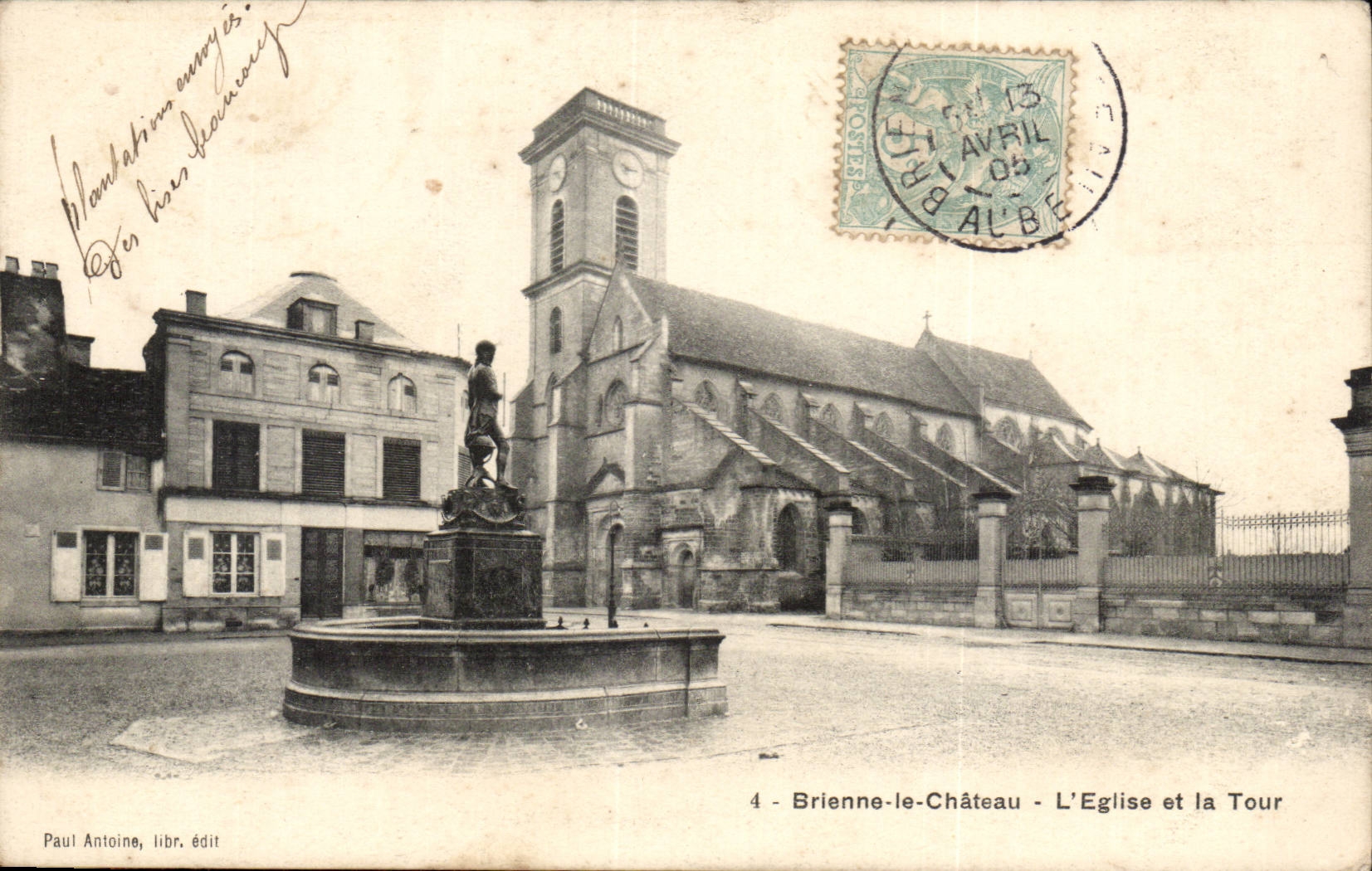 Brienne the Castle - the Church and the Tower - CPA