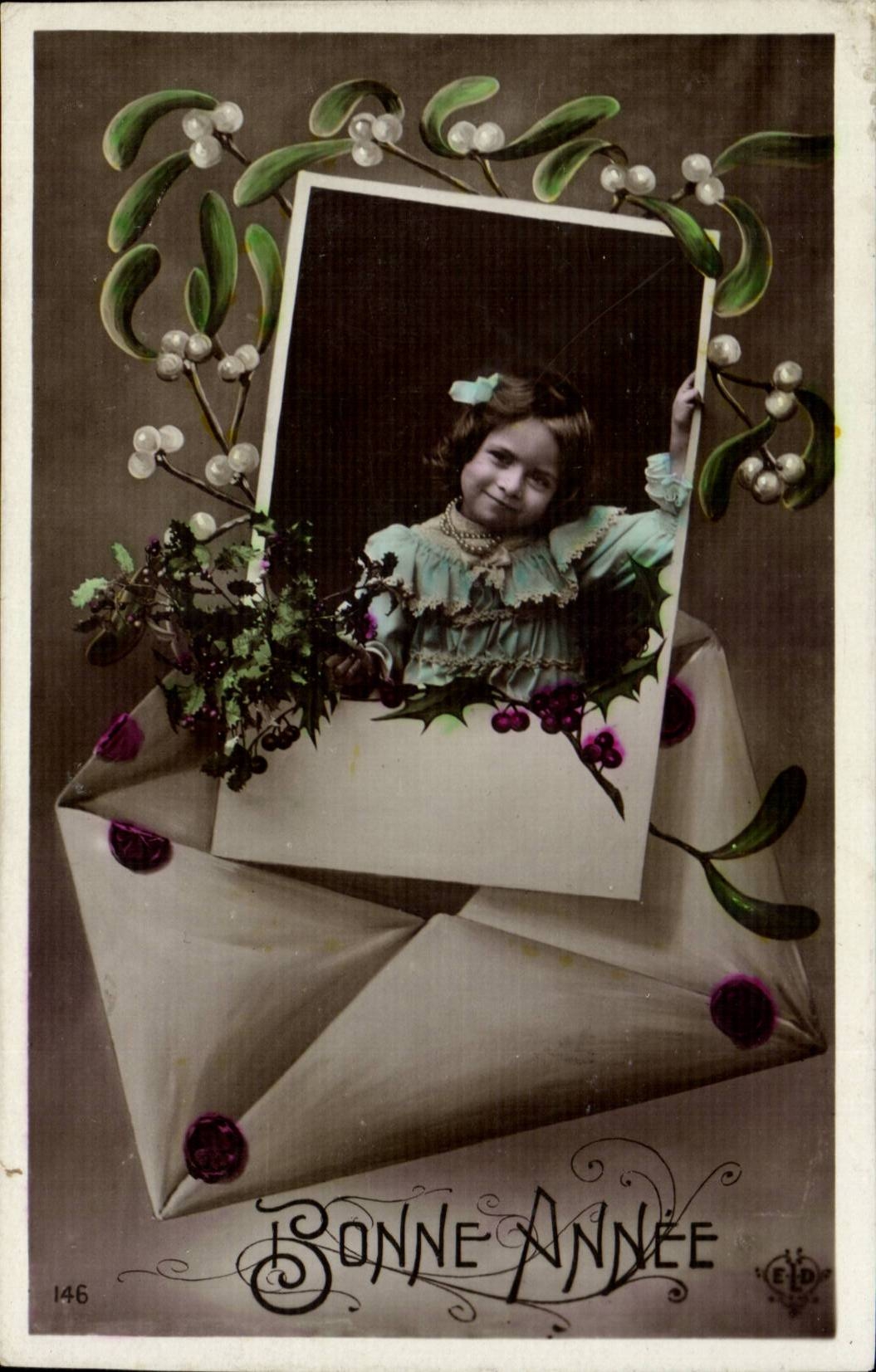 CPA Fantaisie Fantasy Bonne annee Enfant