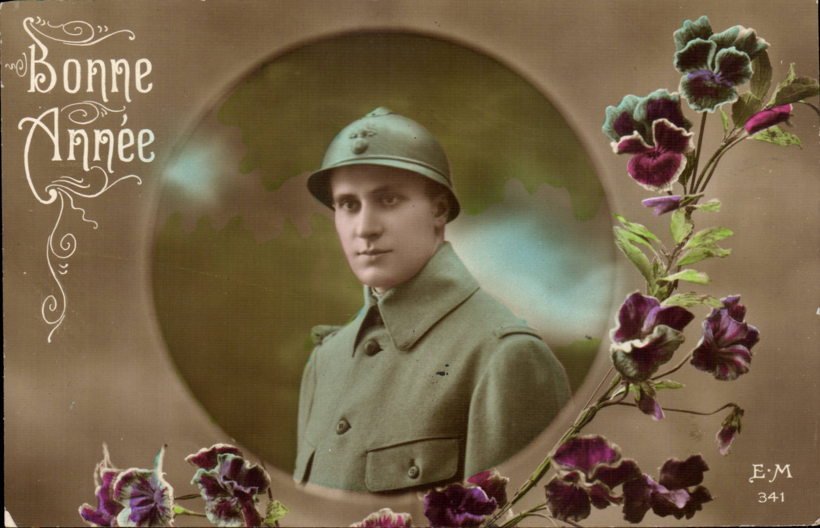 CPA Fantasy Fantasy Happy New Year military militaria