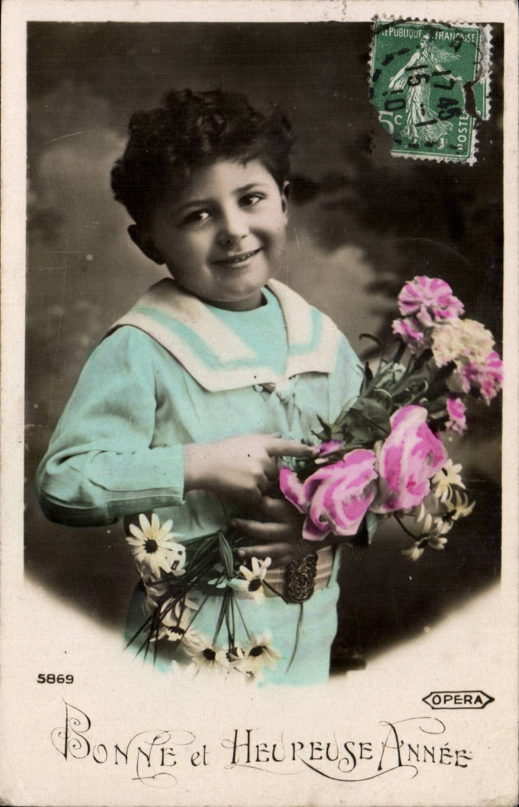 CPA Phantasie-Phantasie-gutes Kind und gluckliches Jahr