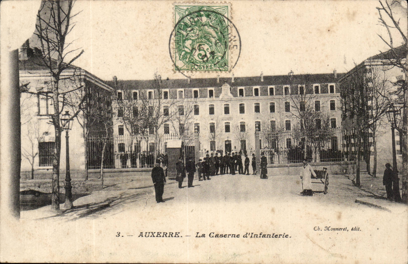 Kasernen Auxerre-CPA der Infanterie