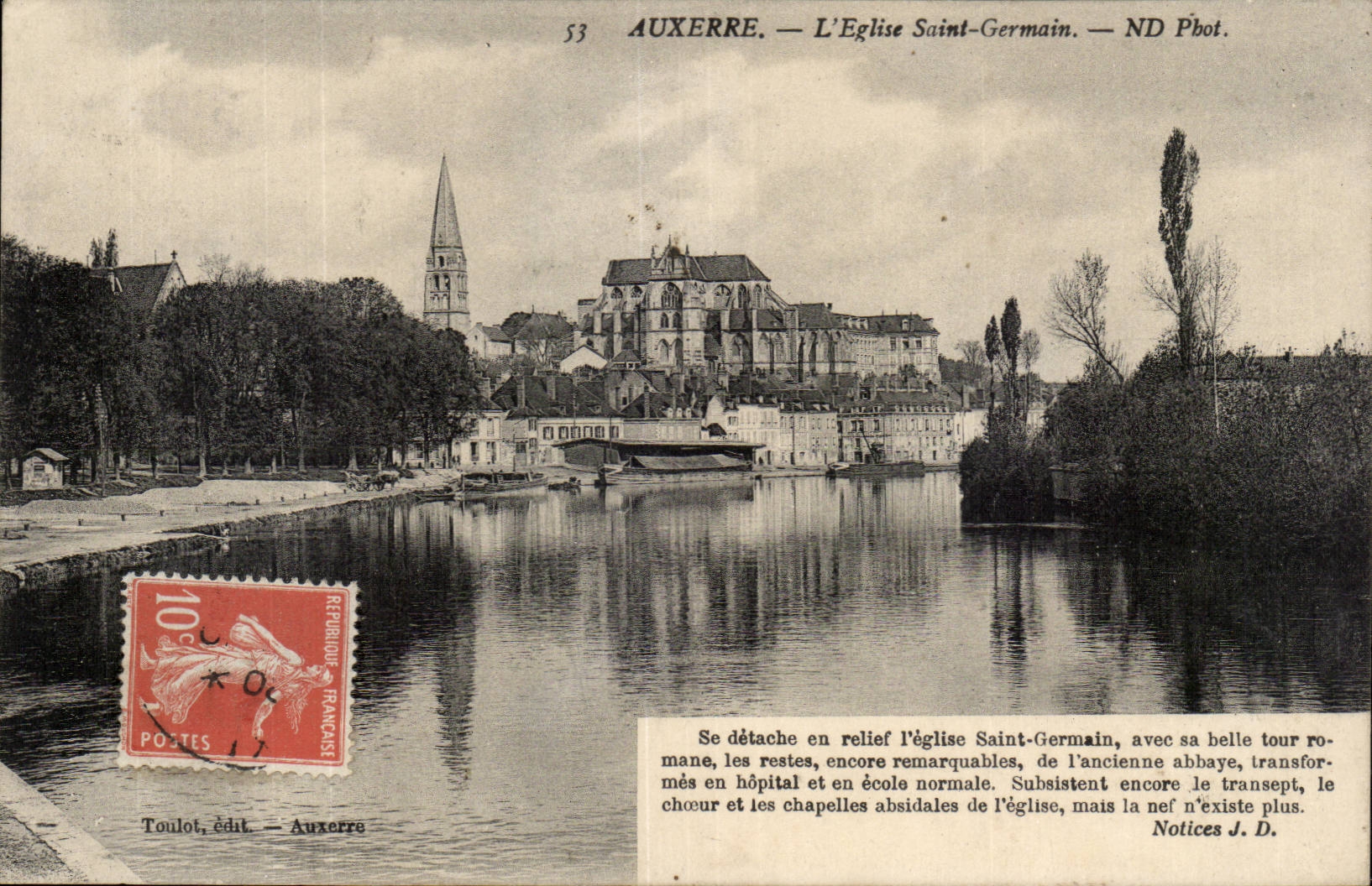 Kirche Auxerre-CPA Saint Germain