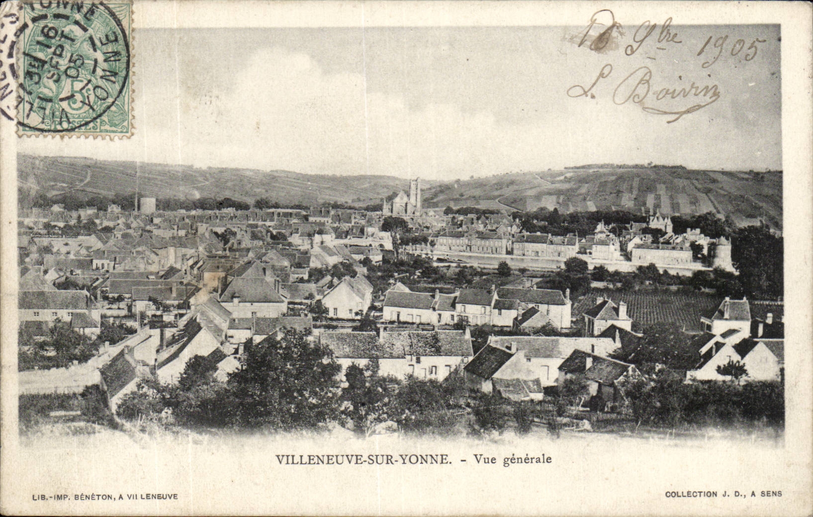 Villeneuve on Yonne CPA View