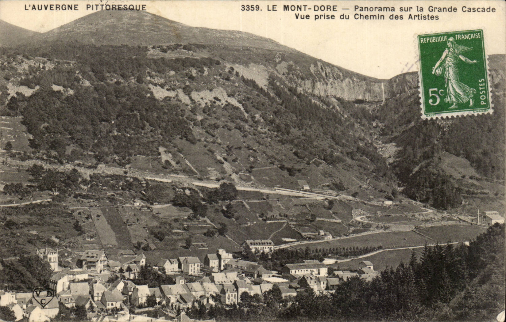 The mount Seen from Gilds CPA Panorama on the large cascade of the way of the artists
