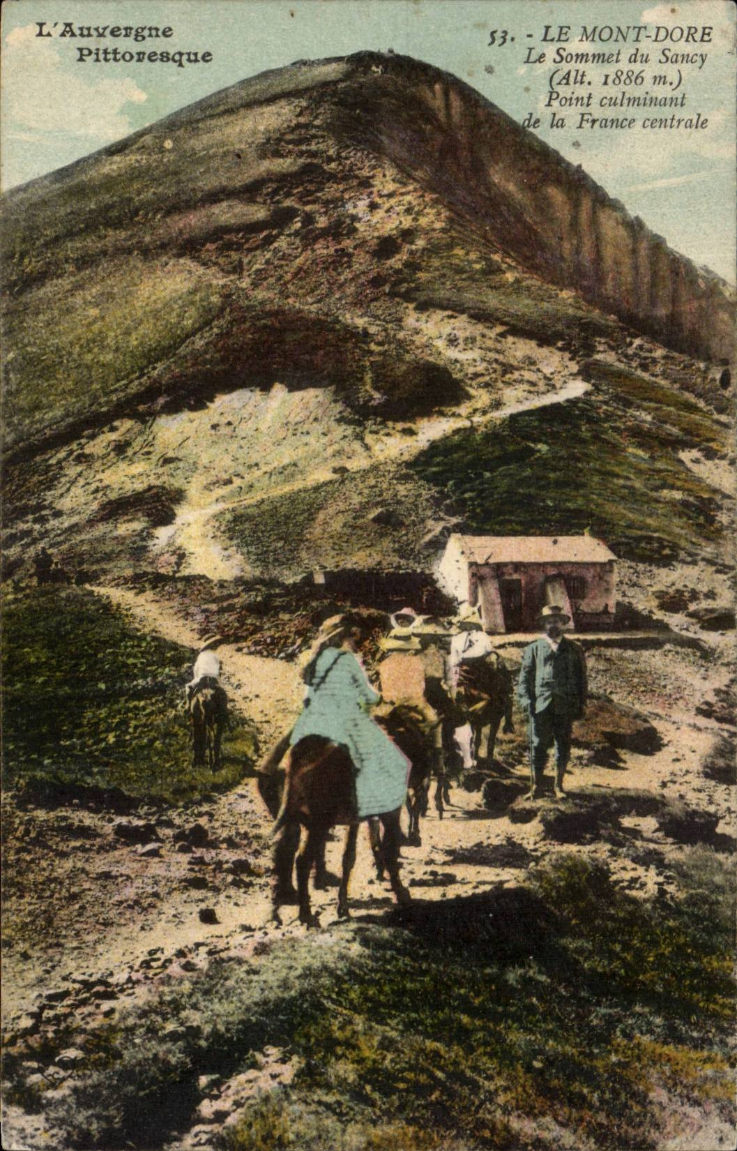 The mount Gilds CPA Auvergne Sommet of Sancy (ass donkey mule)