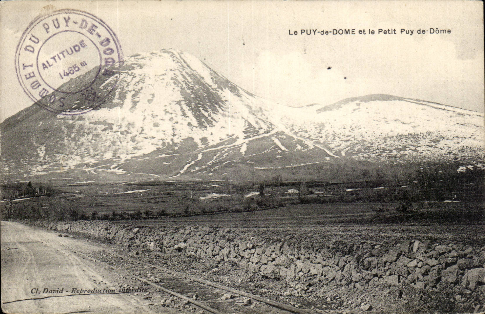 CPA Puy de Dome and small Puy de Dome