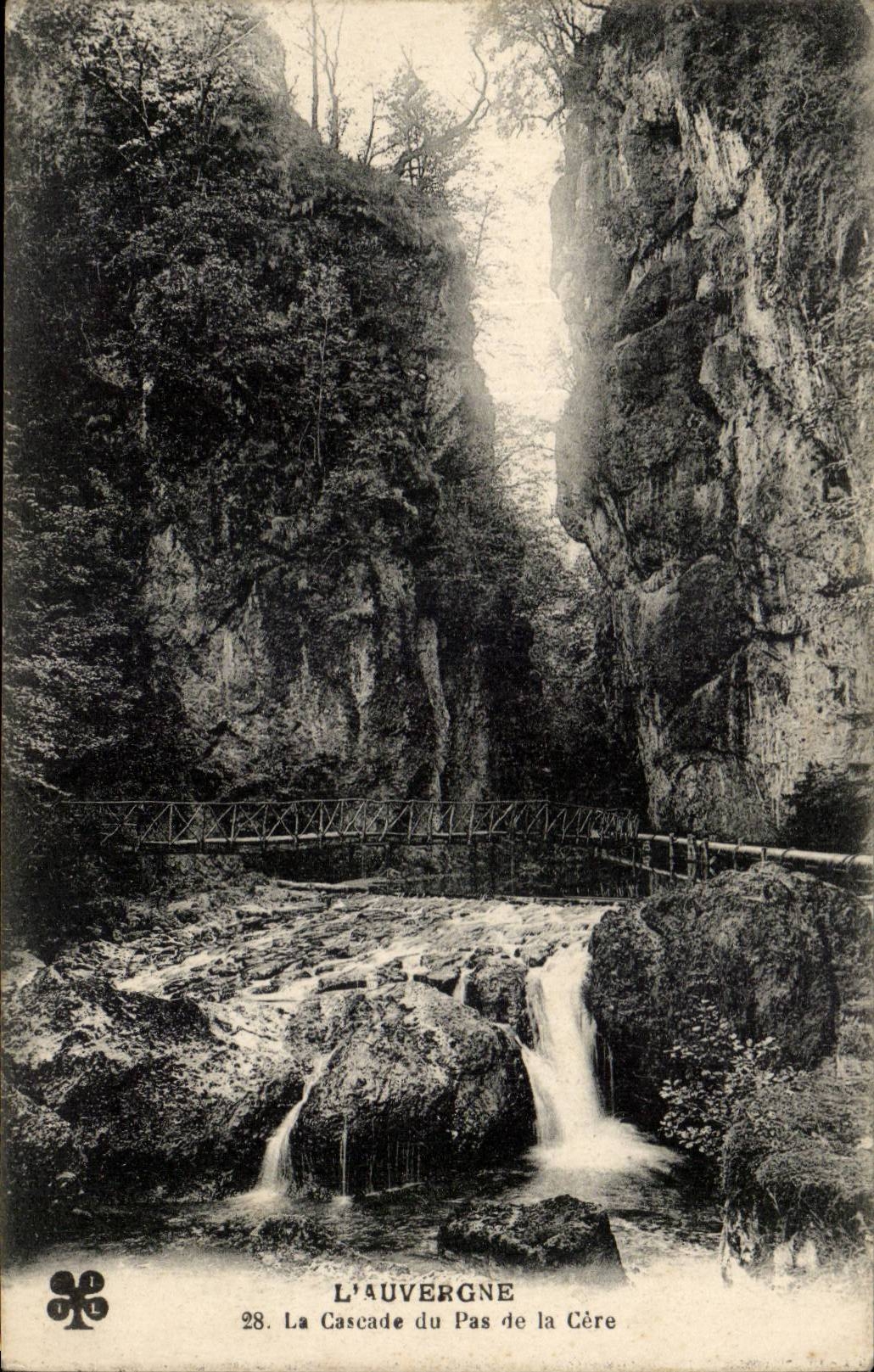 Auvergne CPA the cascade of the step of Cere