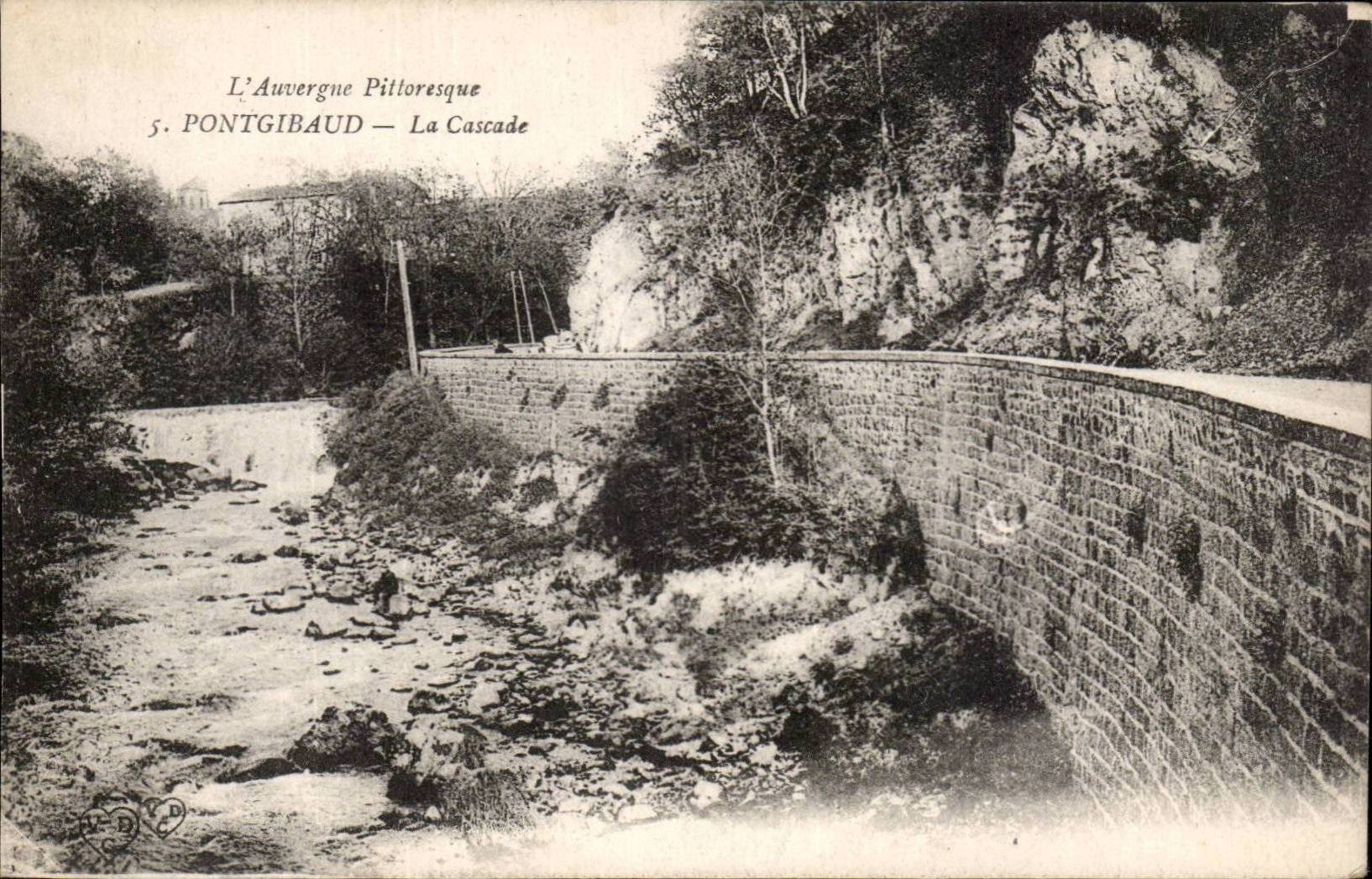 Auvergne CPA Pontgibaud the cascade