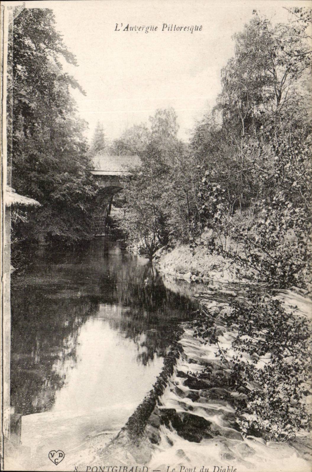 Auvergne CPA Pontgibaud the bridge of the devil