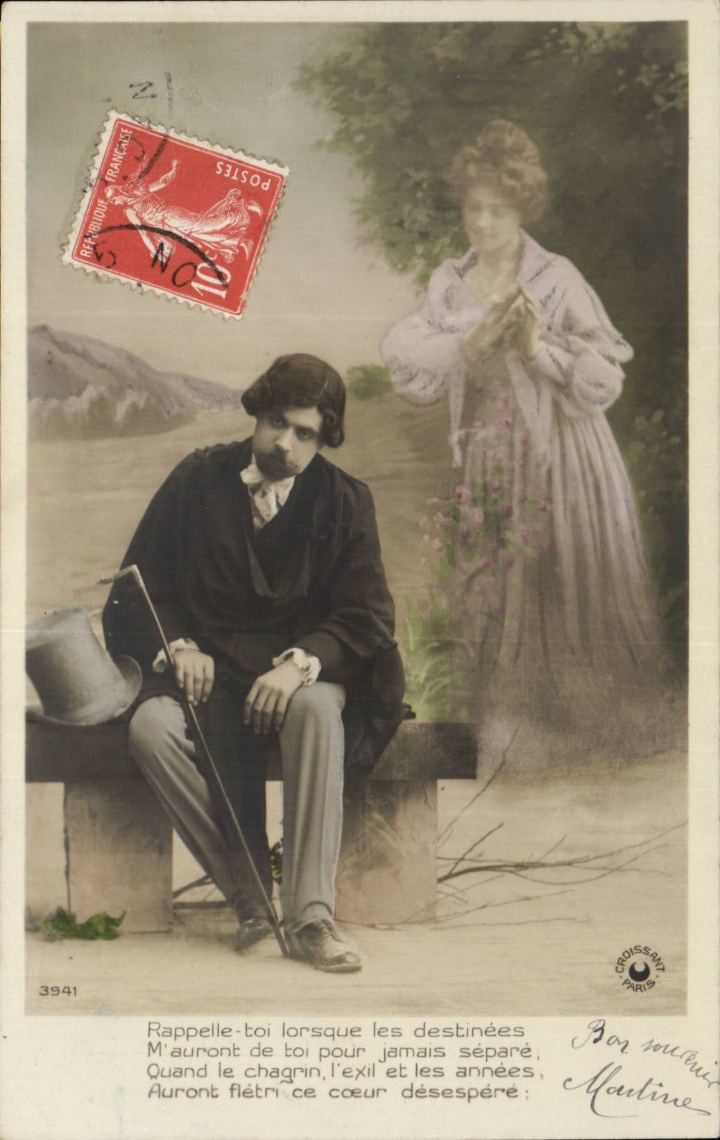 Fantaisie - Couple - Rapele toi orsque les destiness M'Auront de toi pour jeunes separes Quand le chagrin - CPA