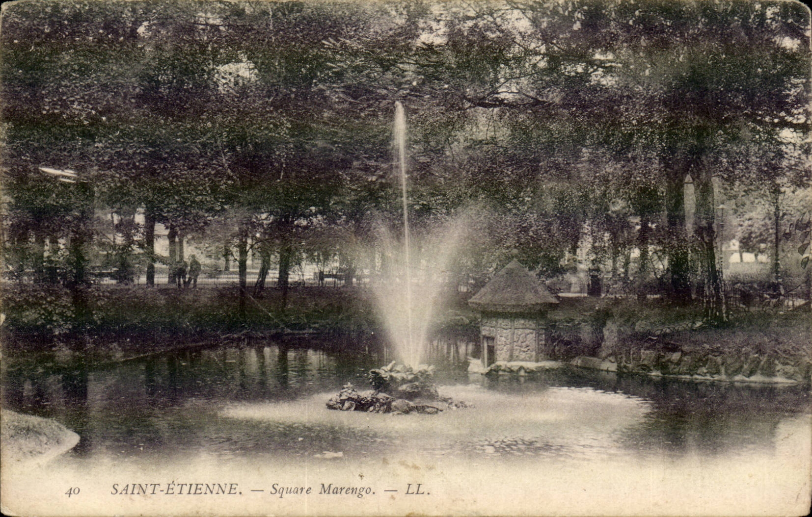 Saint Etienne CPA Public garden Marengo