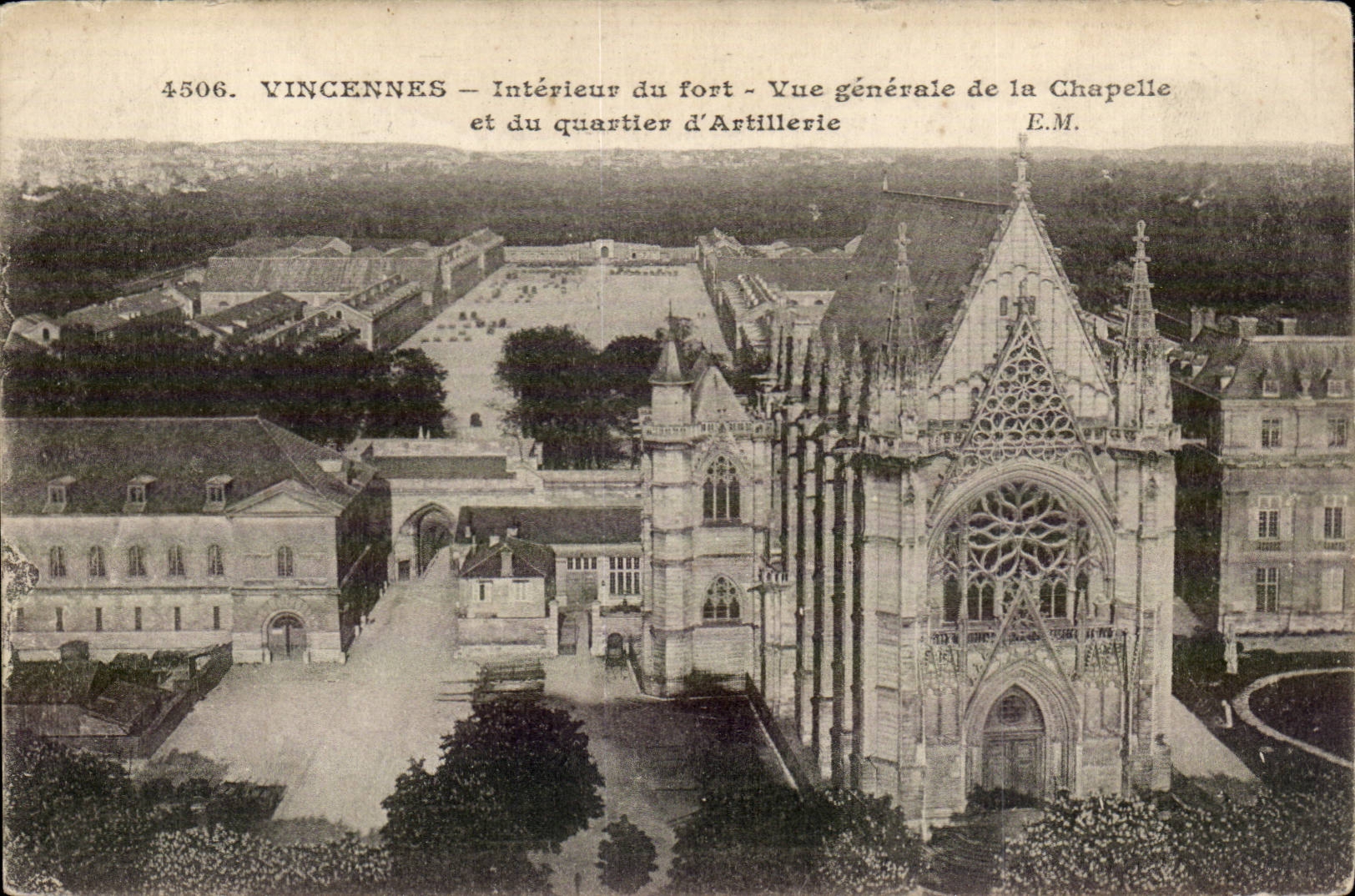 Interior Vincennes CPA of the fort View of the vault and artillery district