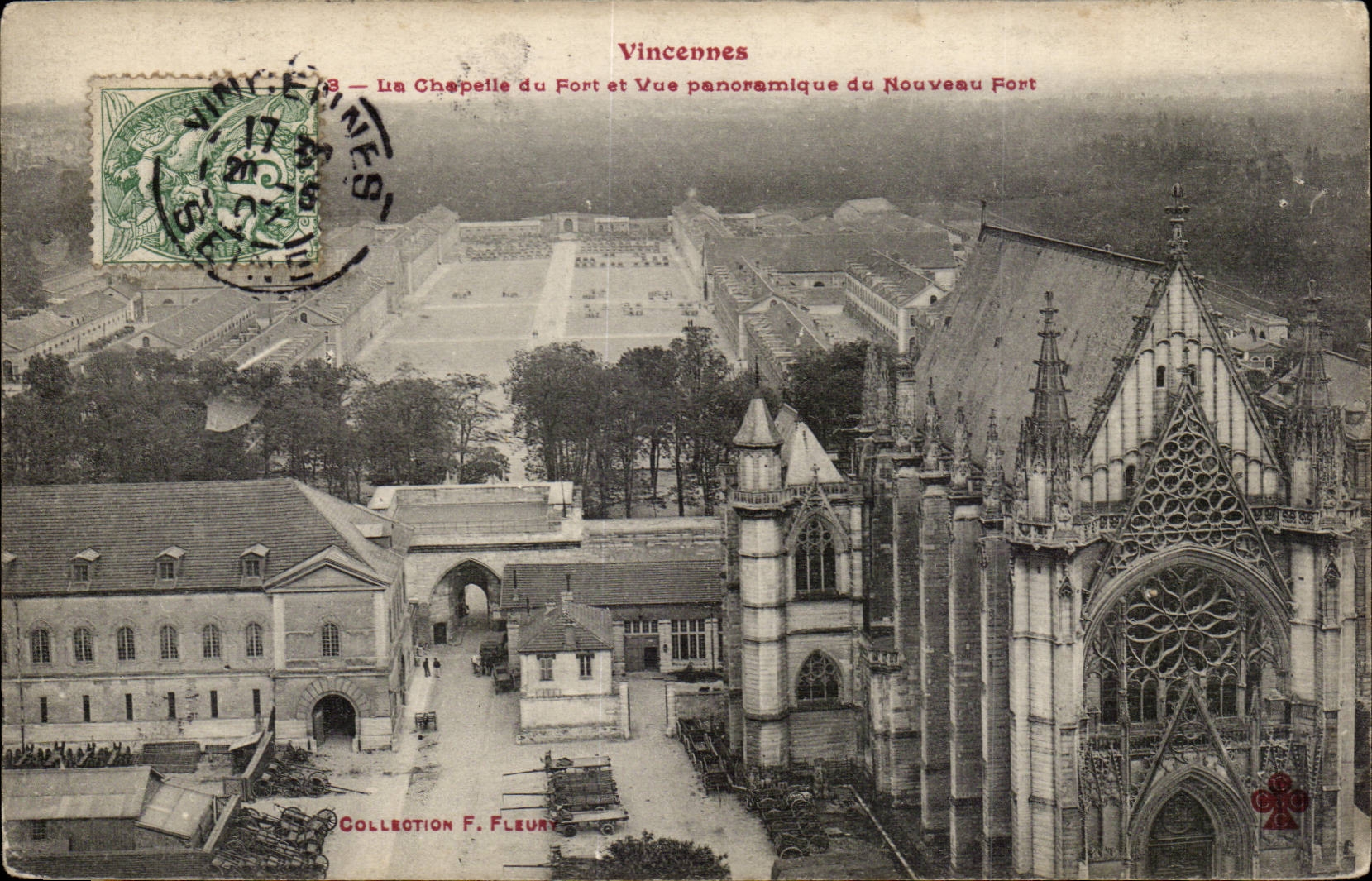 Vincennes CPA Vault of the fort and panoramic sight of new extremely