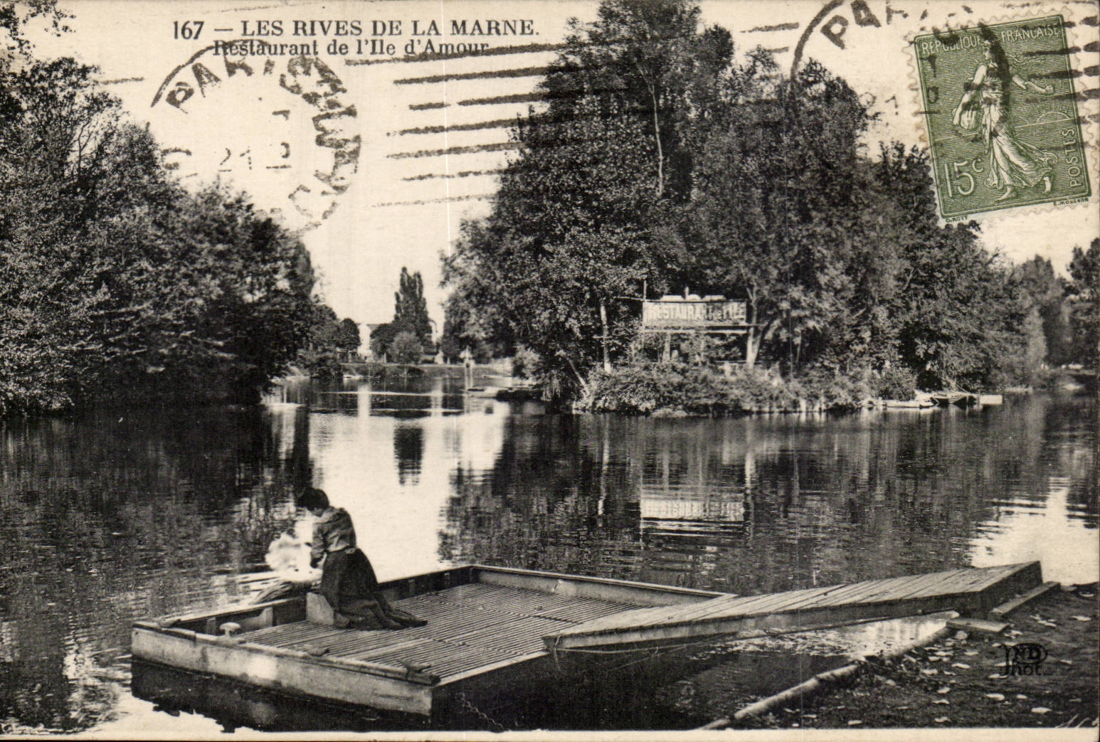 CPA Les bords de la Marne Restaurant de l'ile d'amour