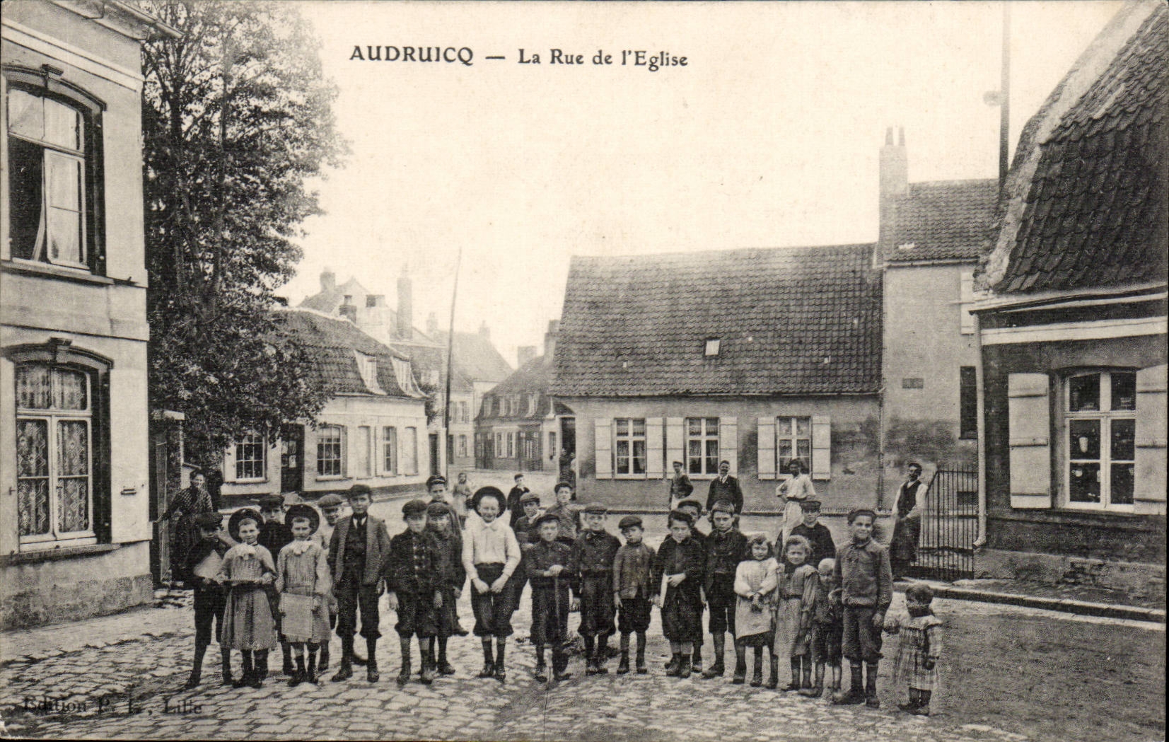 Audruicq CPA the street of the church