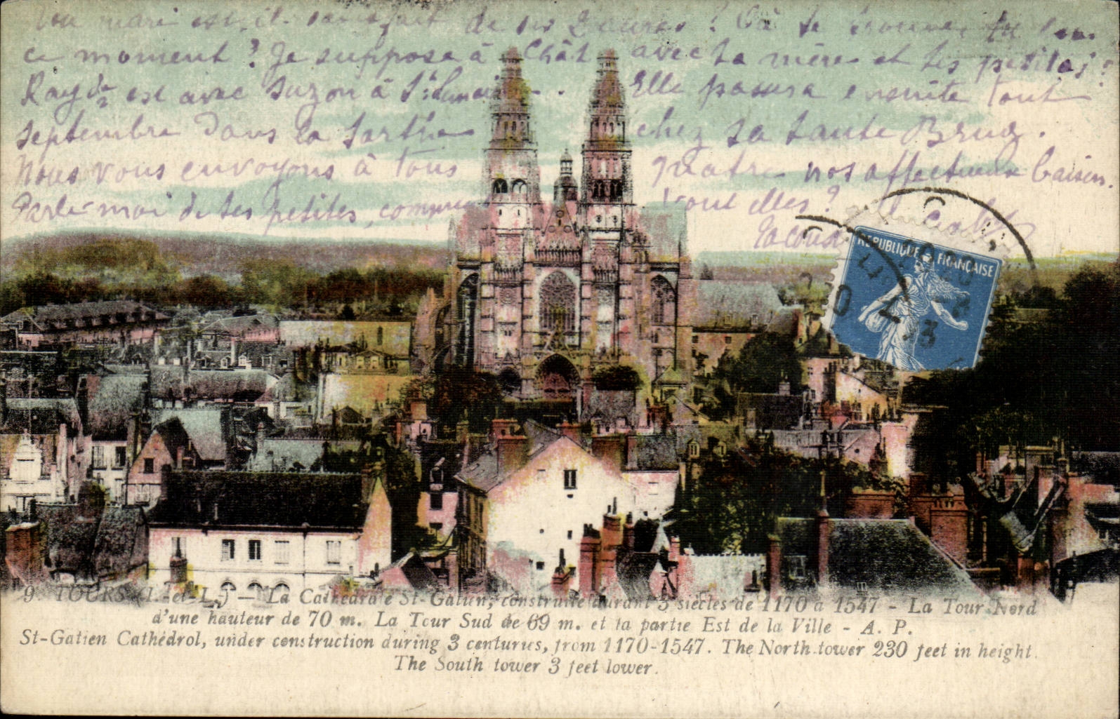 Tours CPA Cathedrale Saint Galien