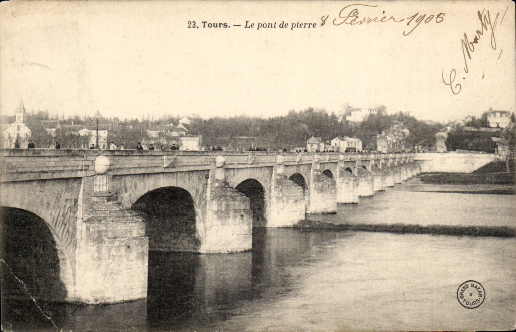 Tours - Le Pont de Pierre - CPA 