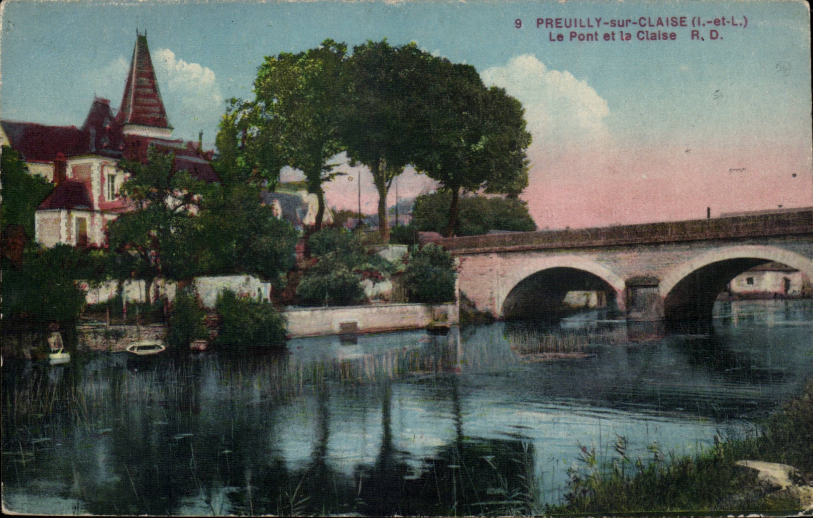 Preuilly sur Claise - Le Pont et la Claise - CPA