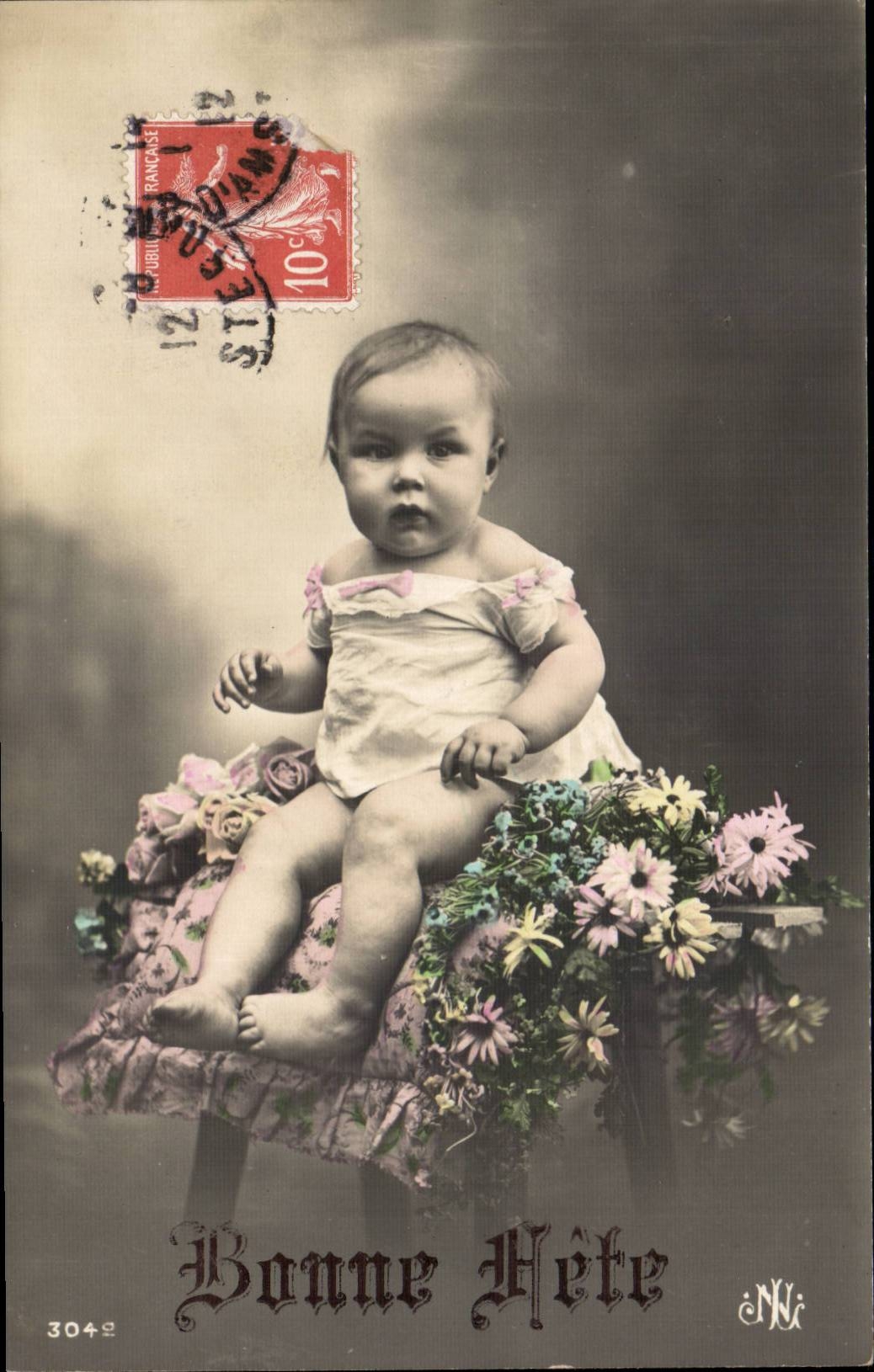 CPA Fantasy Child Baby Good festival