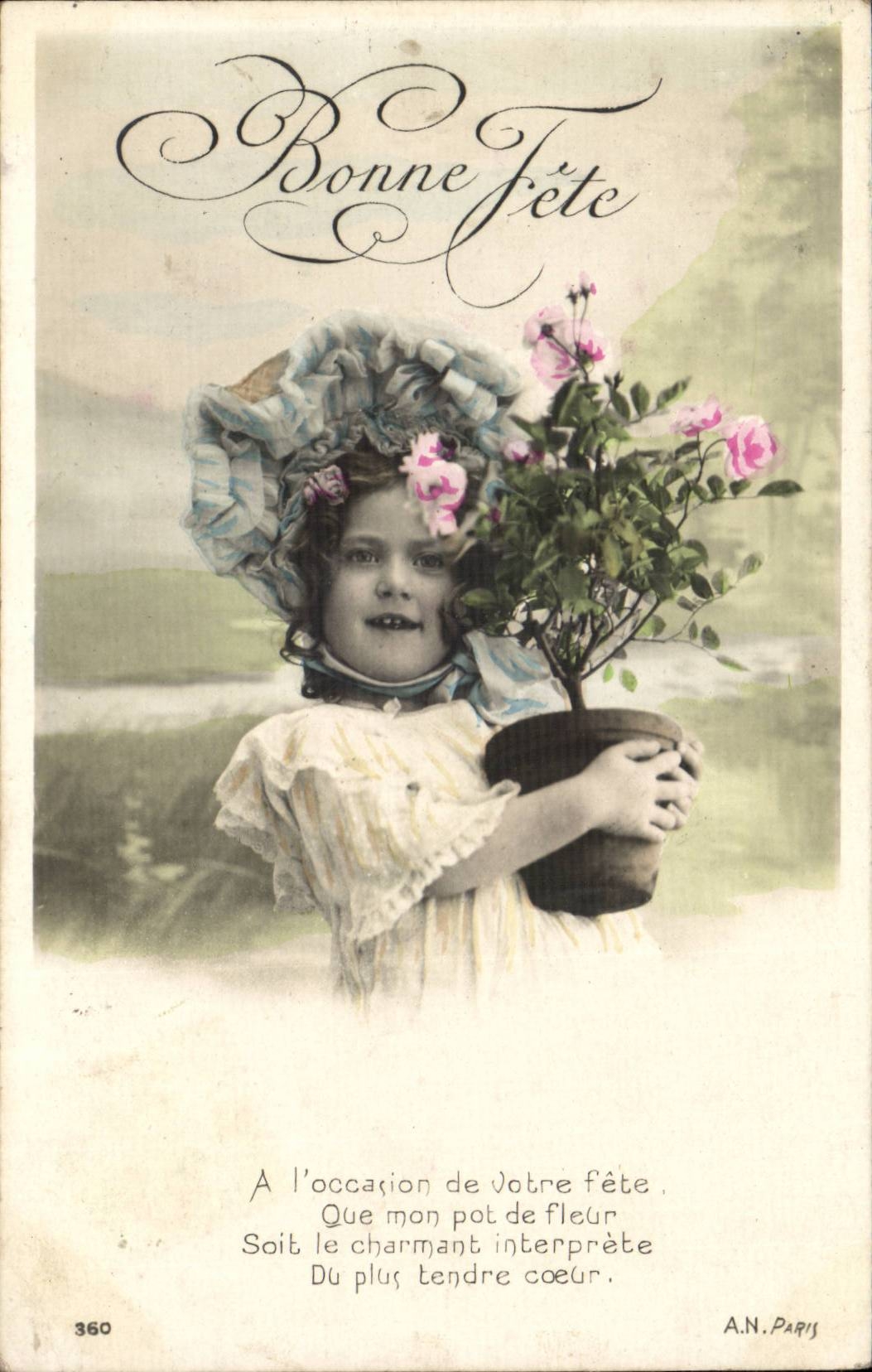 CPA Phantasie-gutes Kind feiert