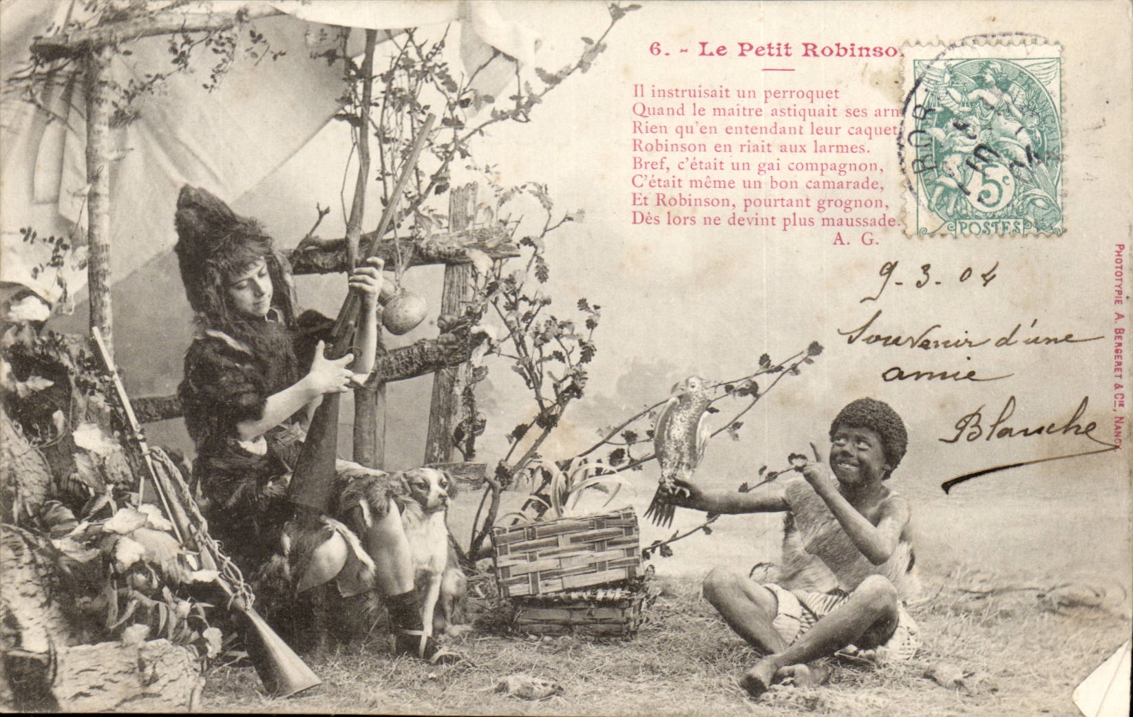 CPA Phantasie kleiner Robinson