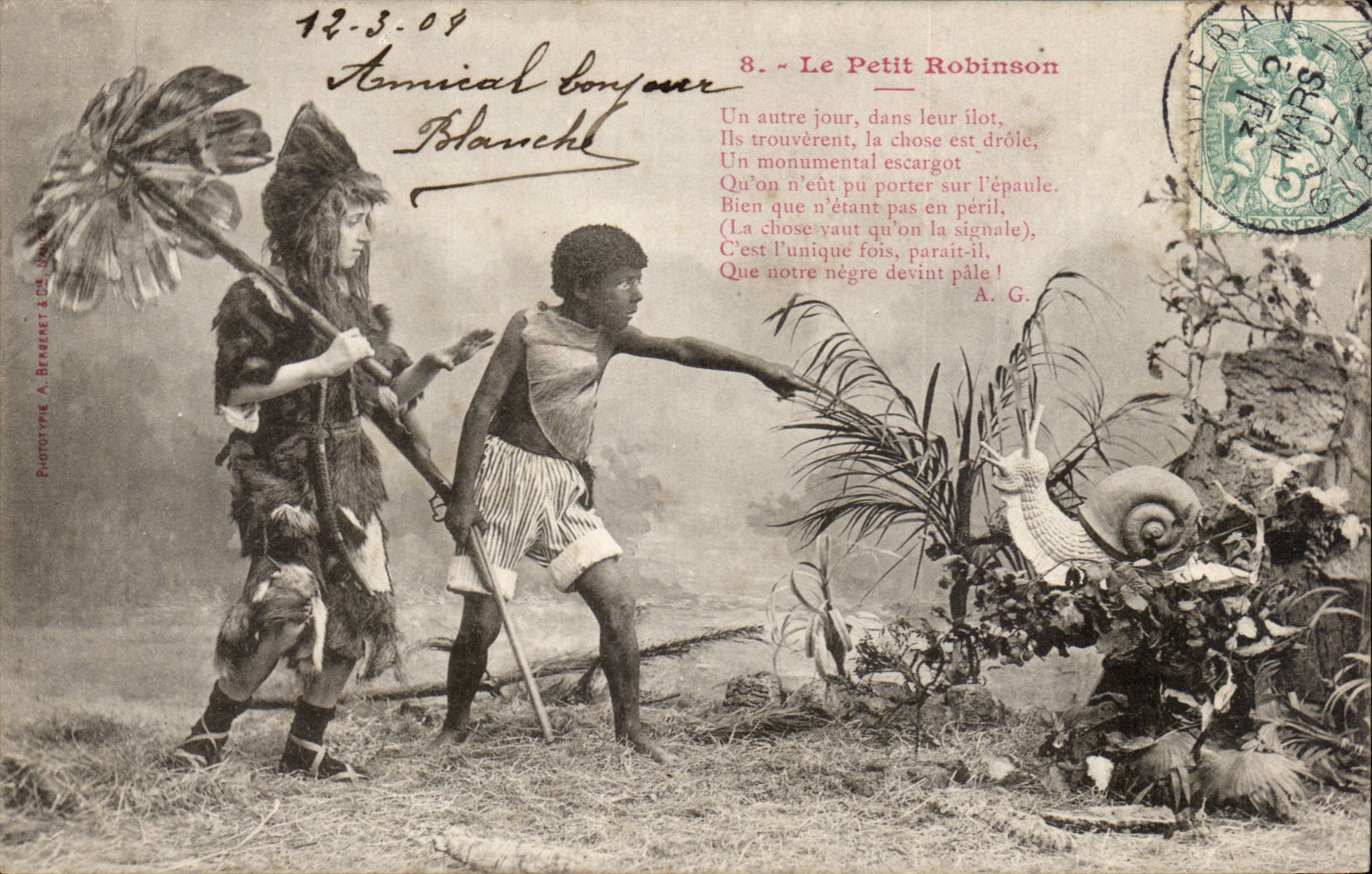 CPA Phantasie-Phantasie kleiner Robinson