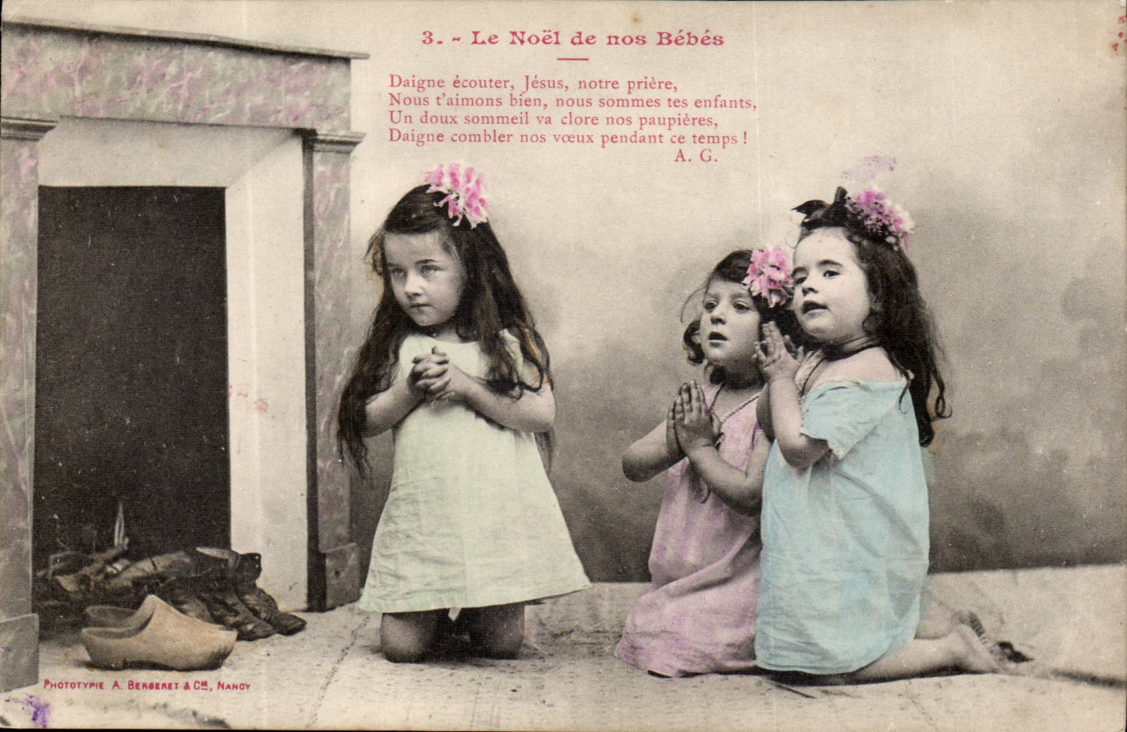 CPA Phantasie-Kind-Weihnachten unserer Babys