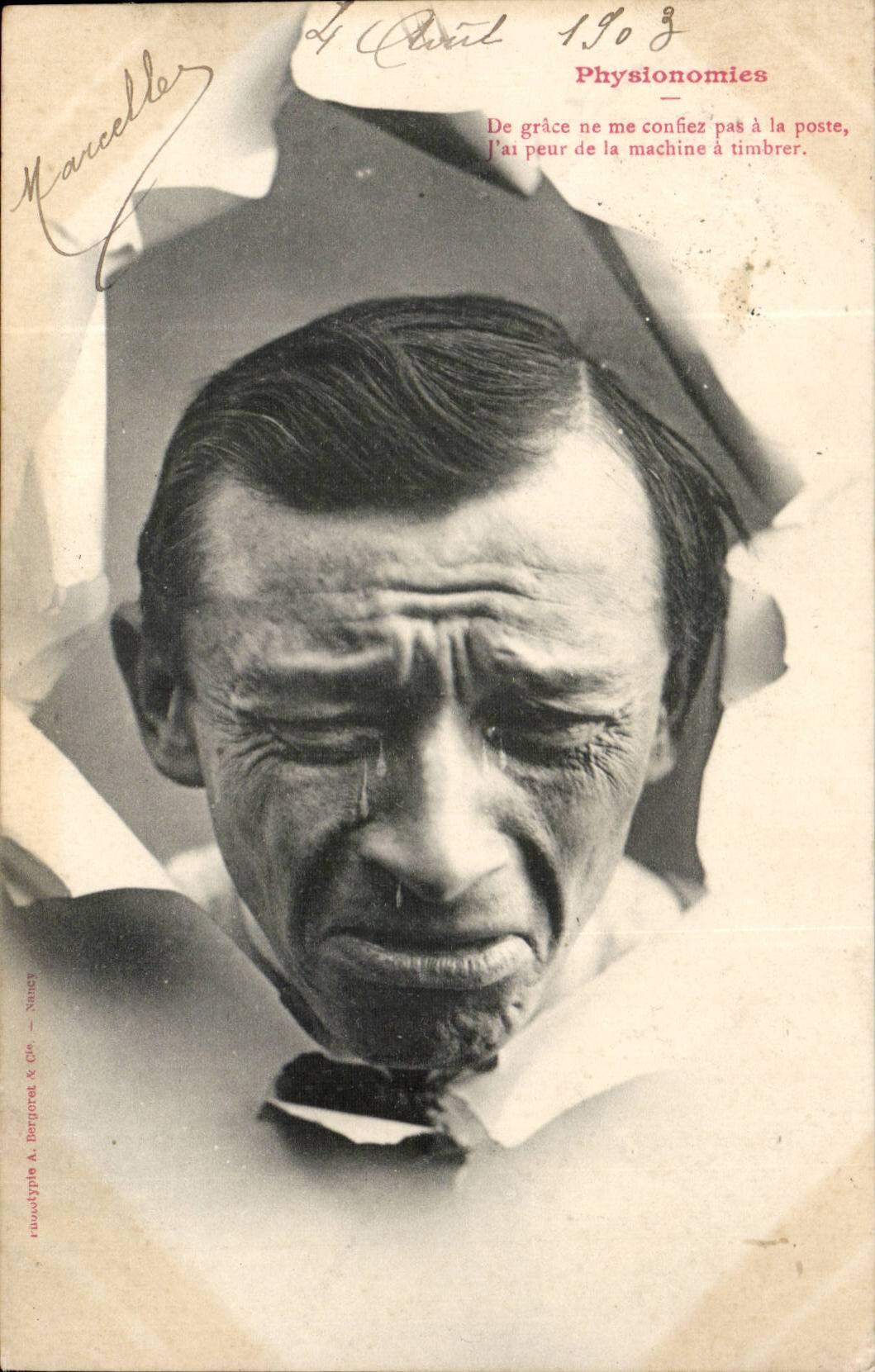 CPA Fantaisie Physionomies Humour